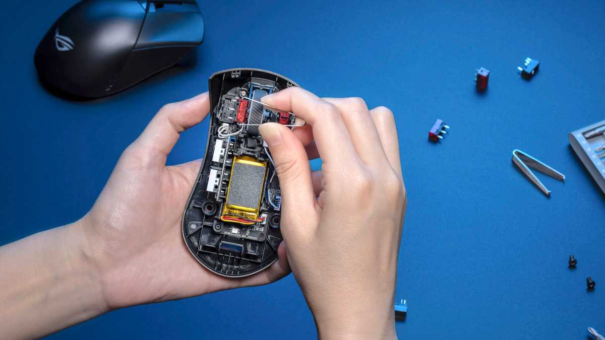 Substituindo os interruptores do mouse