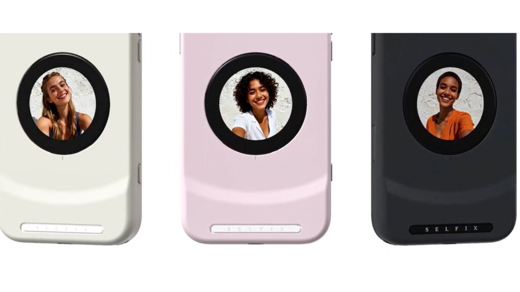 Esta nova capa de telefone oferece uma tela selfie traseira e armazenamento expansível!