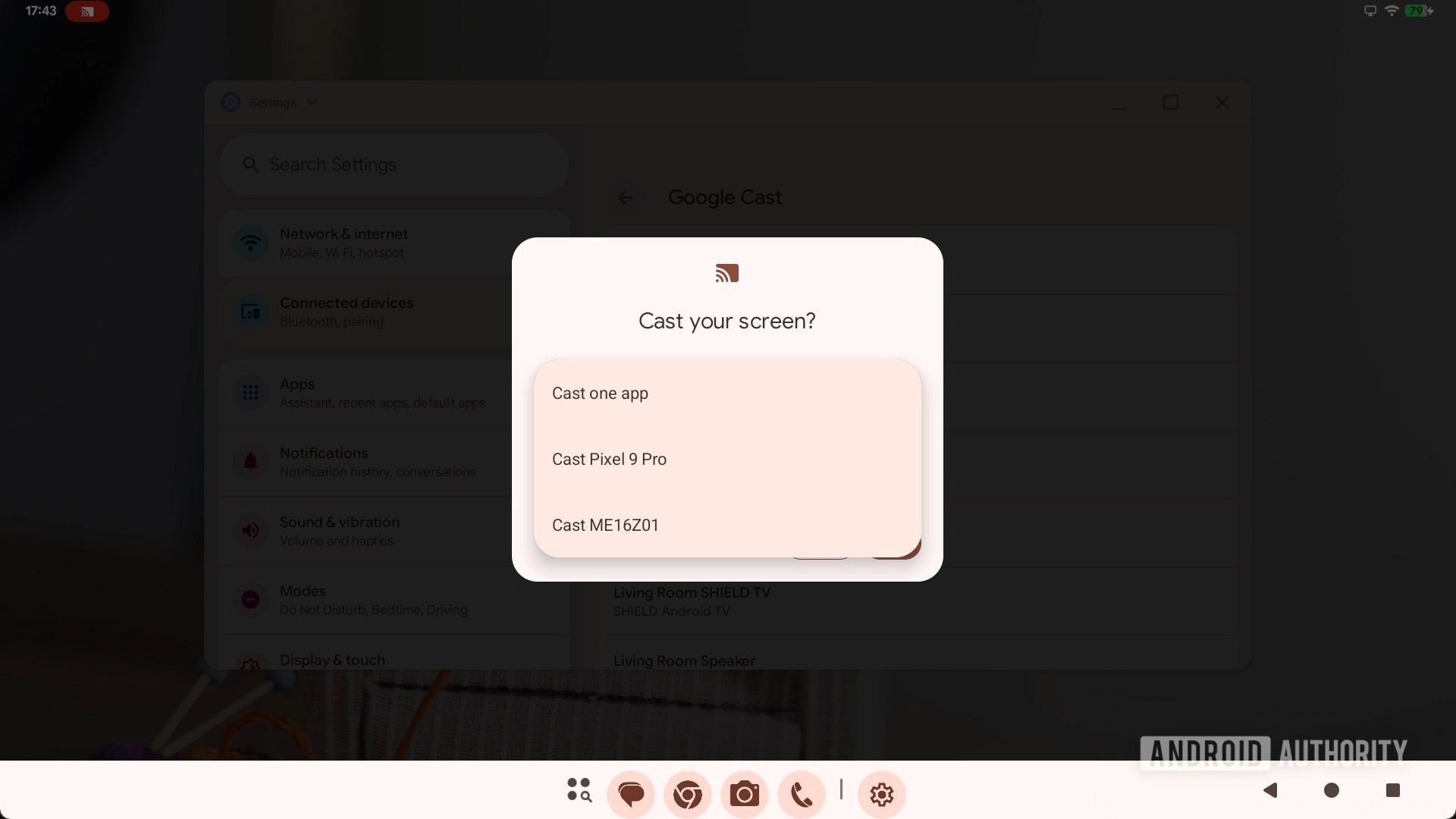 Transmitindo um monitor externo no Android 16 QPR3 Transmitindo um monitor externo no Android 16 QPR3