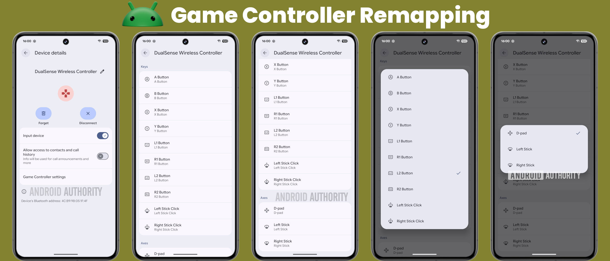 Configurações de remapeamento do controlador de jogo no Android Configurações de remapeamento do controlador de jogo no Android