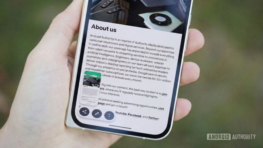 O Android está corrigindo uma parte irritante da captura de tela de rolagem