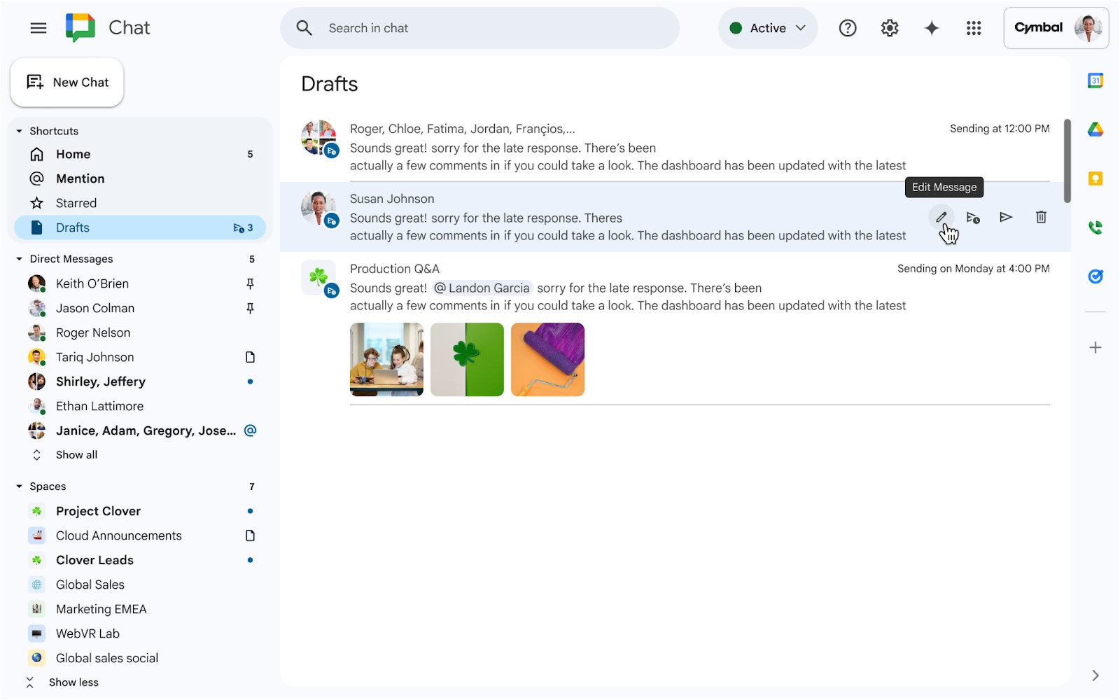 bate-papo google rascunhos