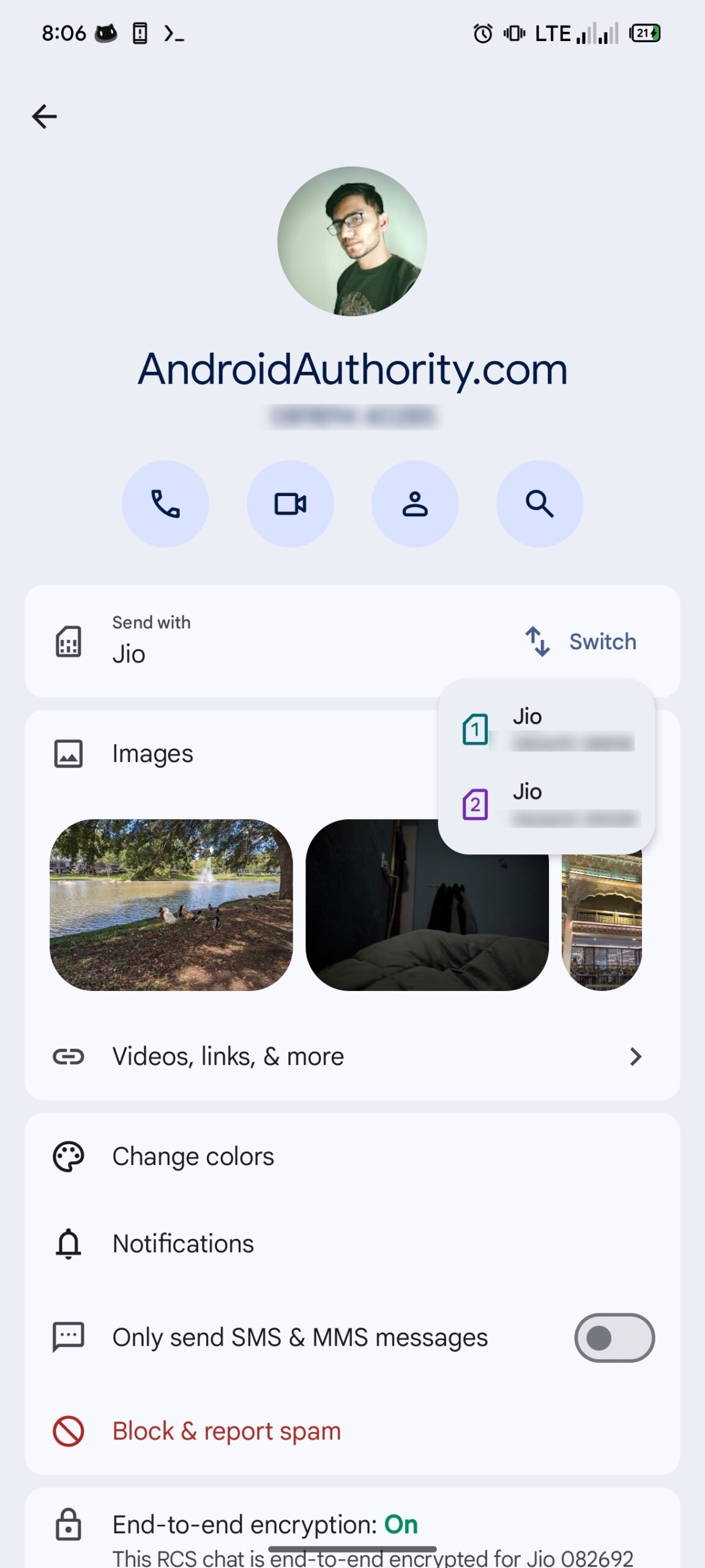 Nova configuração de troca de SIM do Mensagens do Google Nova configuração de troca de SIM do Mensagens do Google