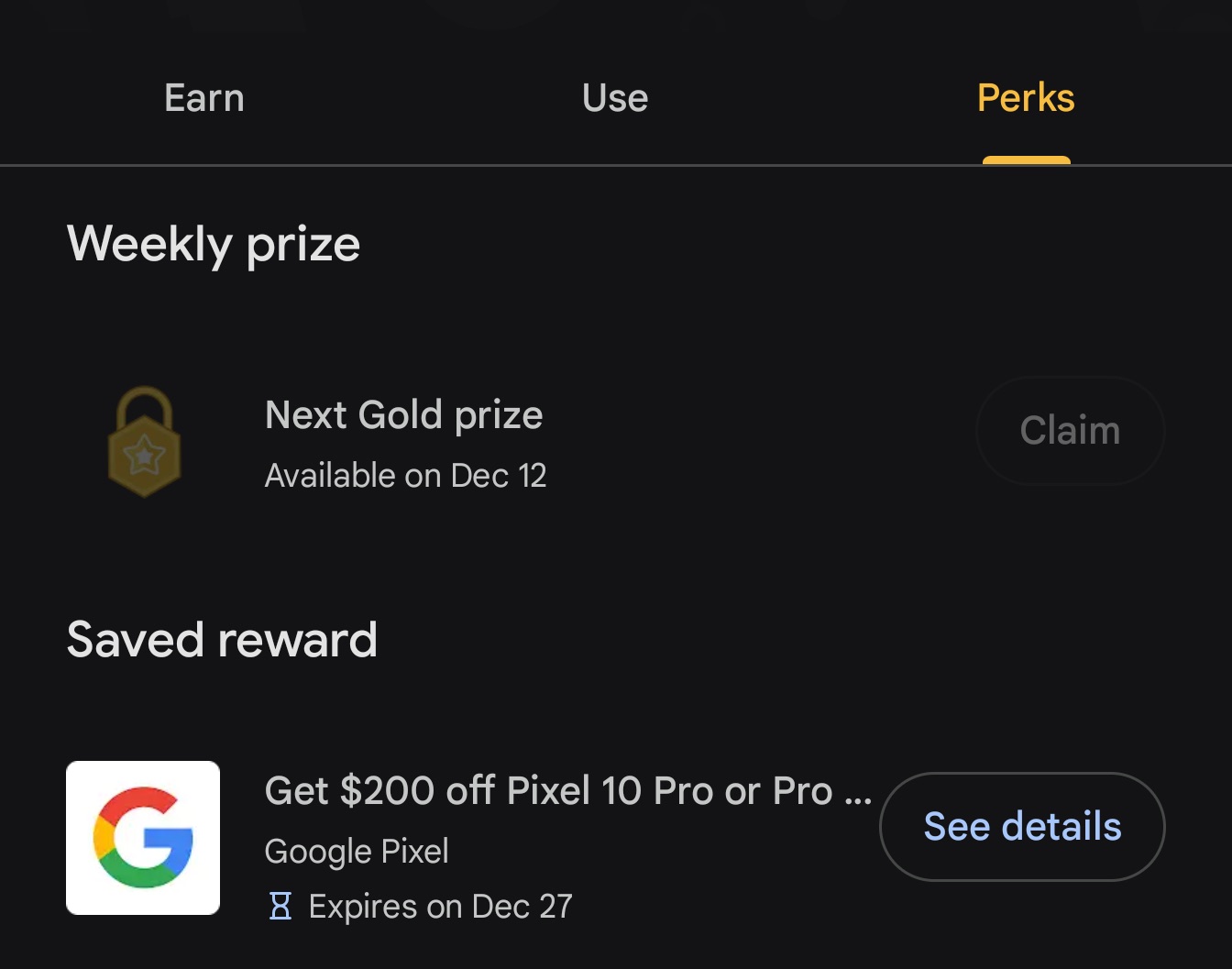 Desconto do Google Play Points Pixel 10 Pro