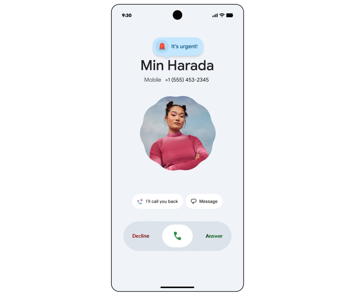 Recurso de motivo da chamada do aplicativo Google Phone Recurso de motivo da chamada do aplicativo Google Phone