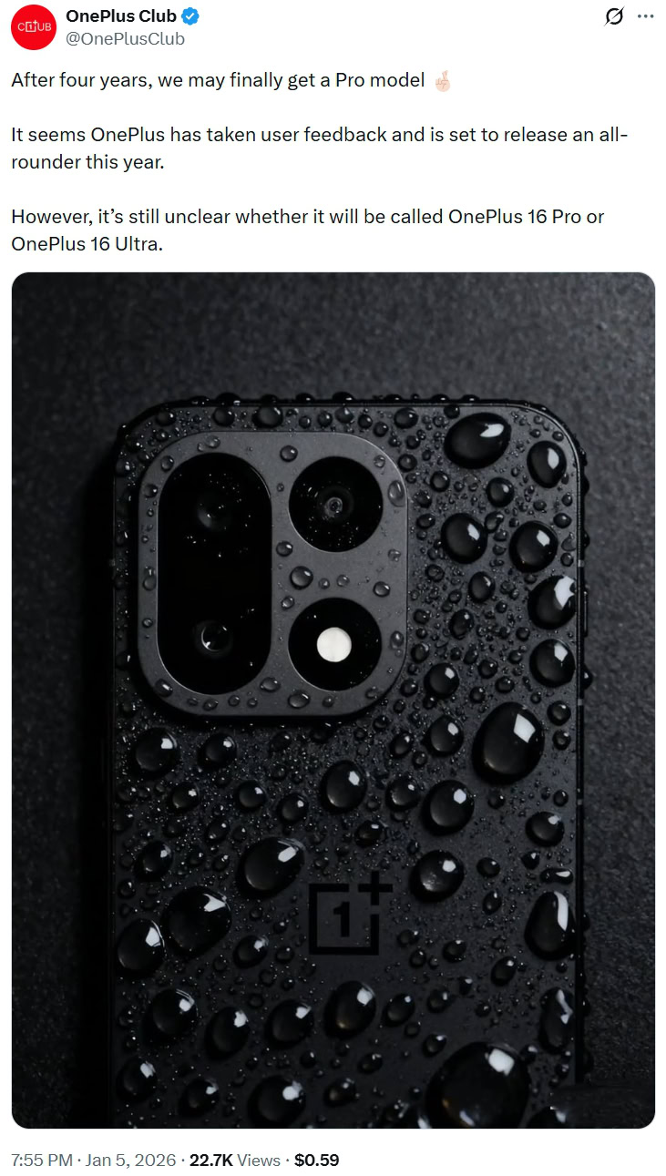 Leaker OnePlus Club no OnePlus 16 Pro ou OnePlus 16 Ultra Leaker OnePlus Club no OnePlus 16 Pro ou OnePlus 16 Ultra