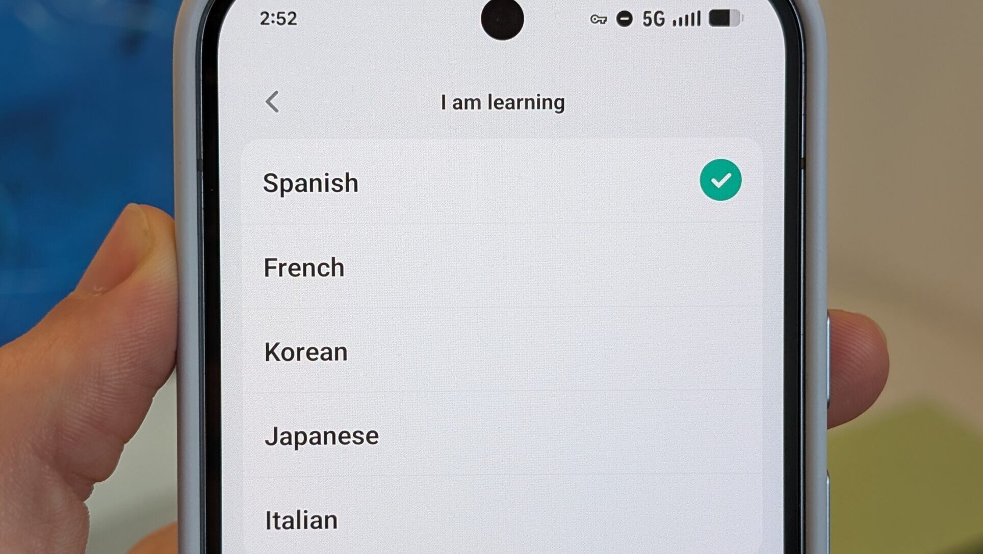 Fale o aplicativo de aprendizagem de idiomas no Google Pixel 10 Pro Fale o aplicativo de aprendizagem de idiomas no Google Pixel 10 Pro
