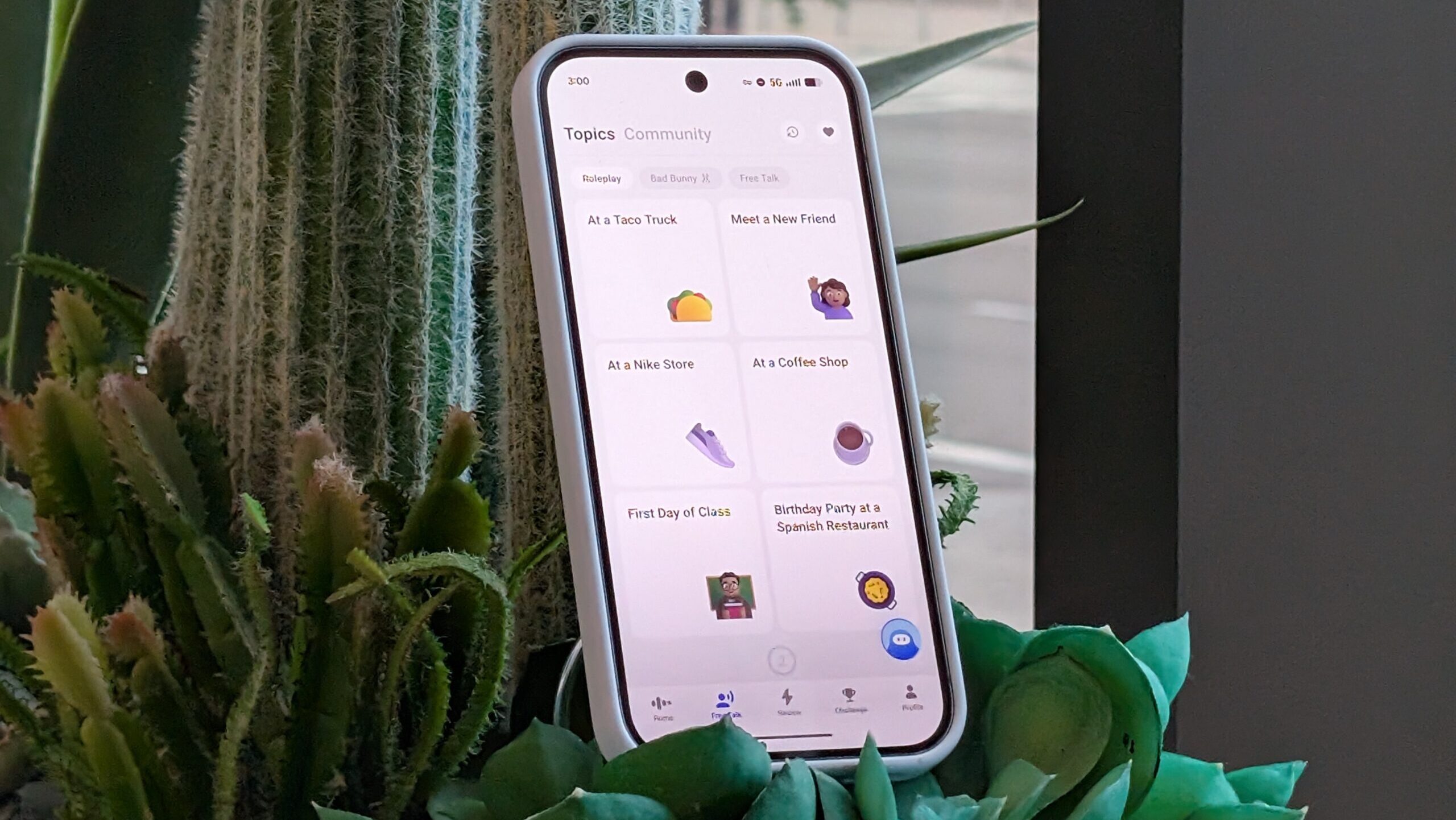 Fale o aplicativo de aprendizagem de idiomas no Google Pixel 10 Pro Fale o aplicativo de aprendizagem de idiomas no Google Pixel 10 Pro