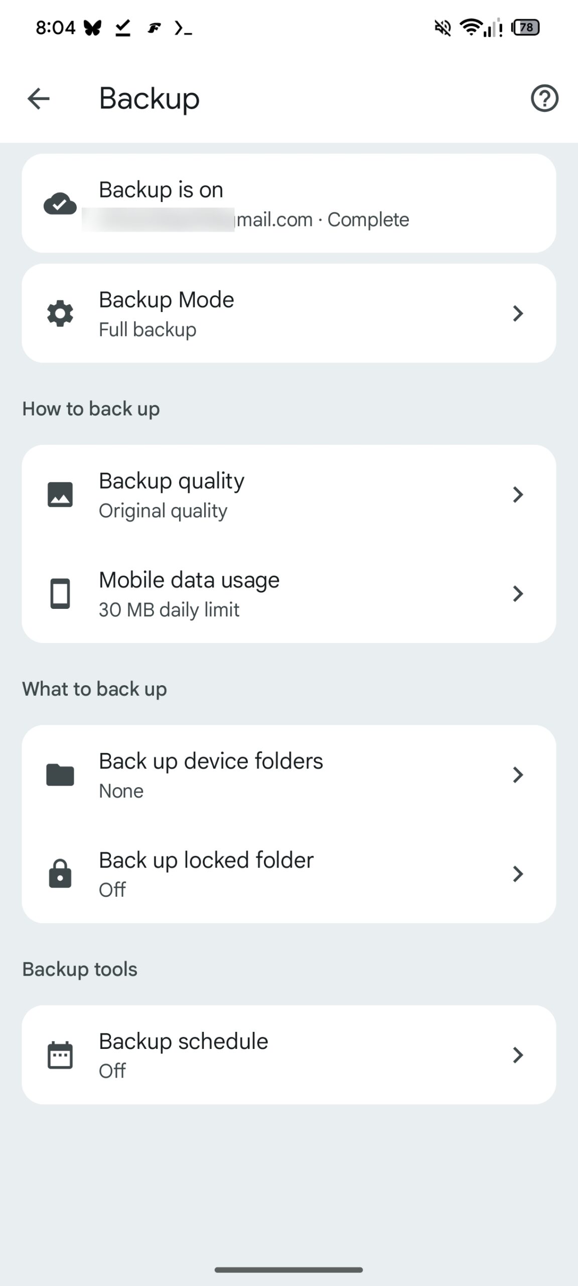 Faça backup da nova IU