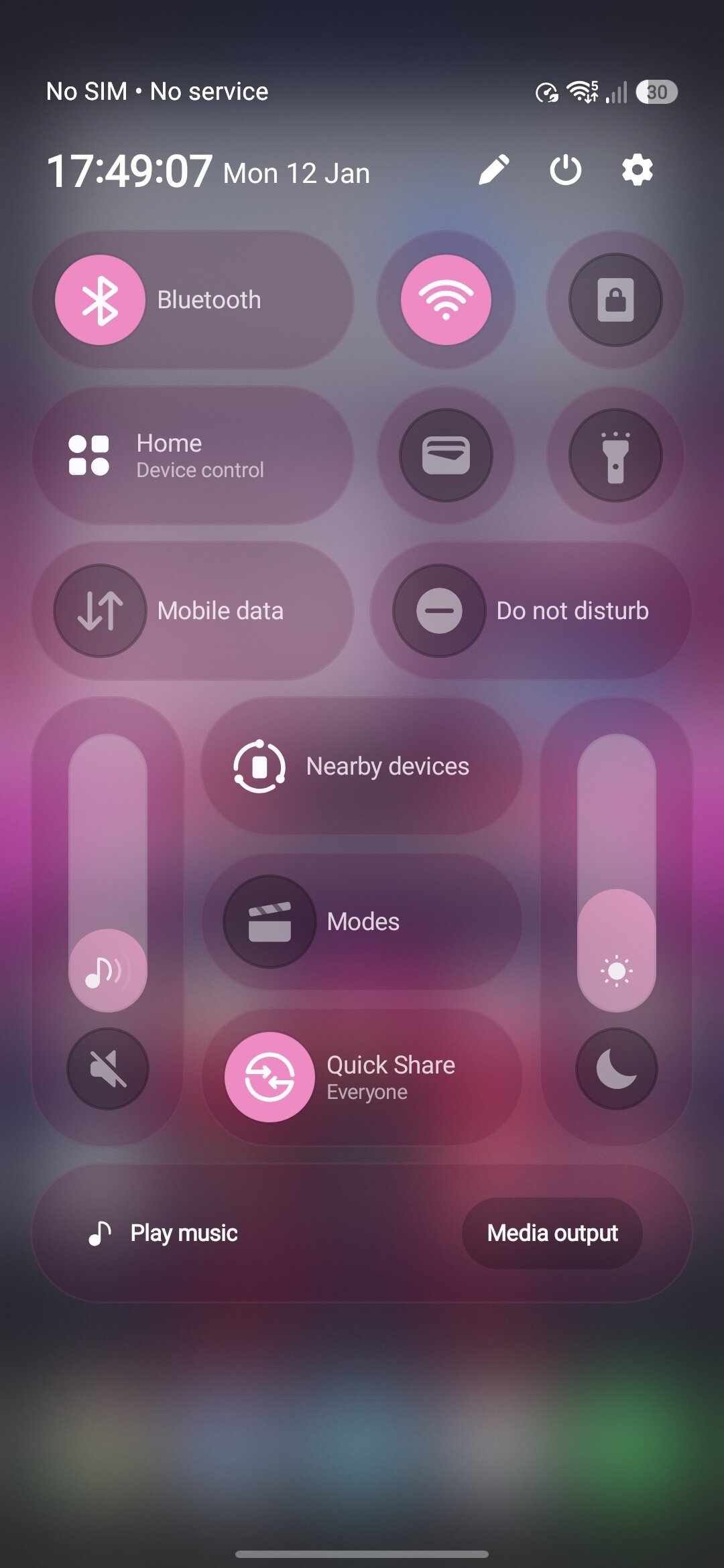 Painel rápido One UI 8.5