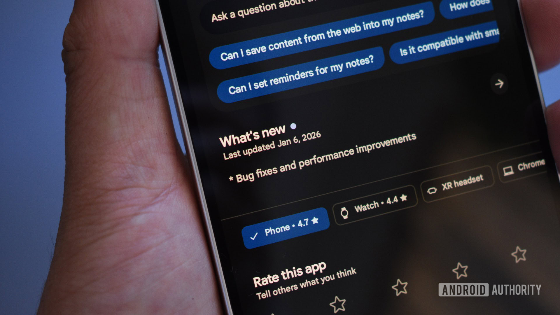 log de alterações da loja Google Play 1 log de alterações da loja Google Play 1
