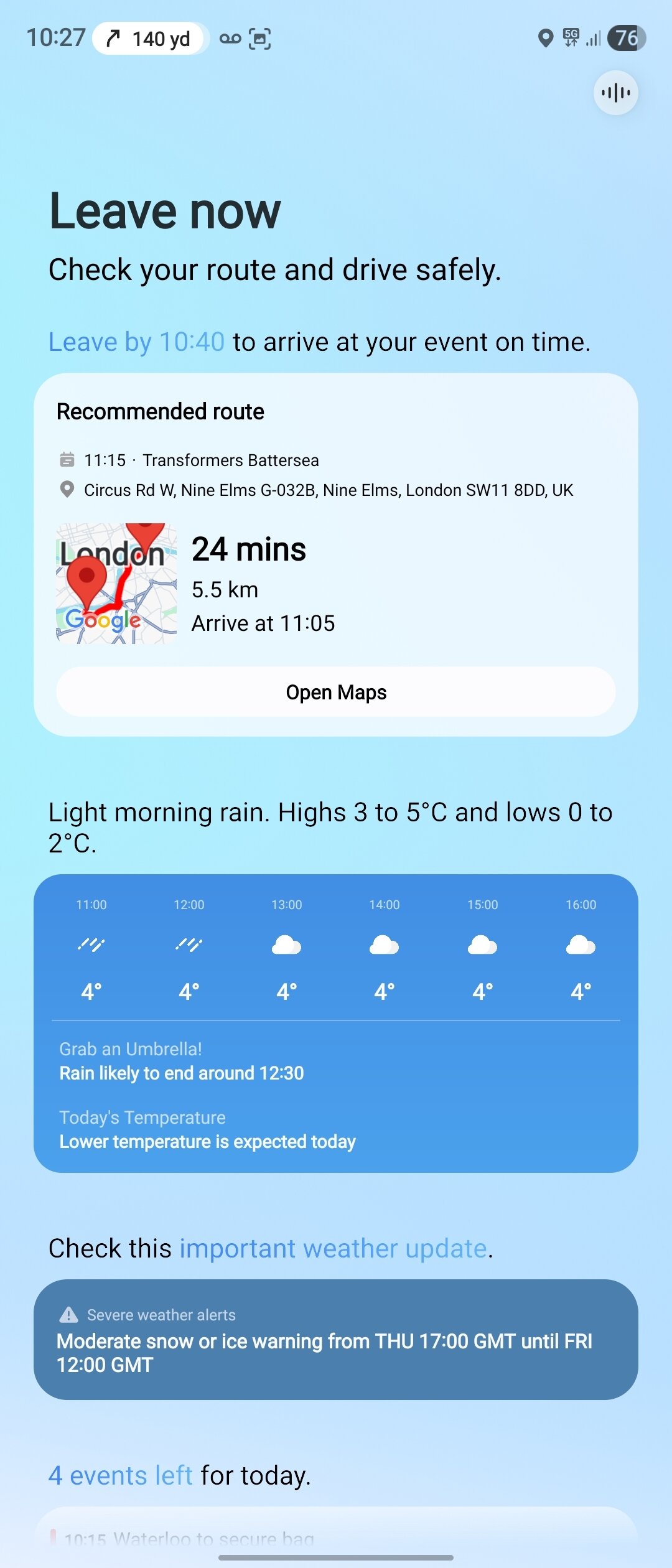 Agora breve viagem de evento