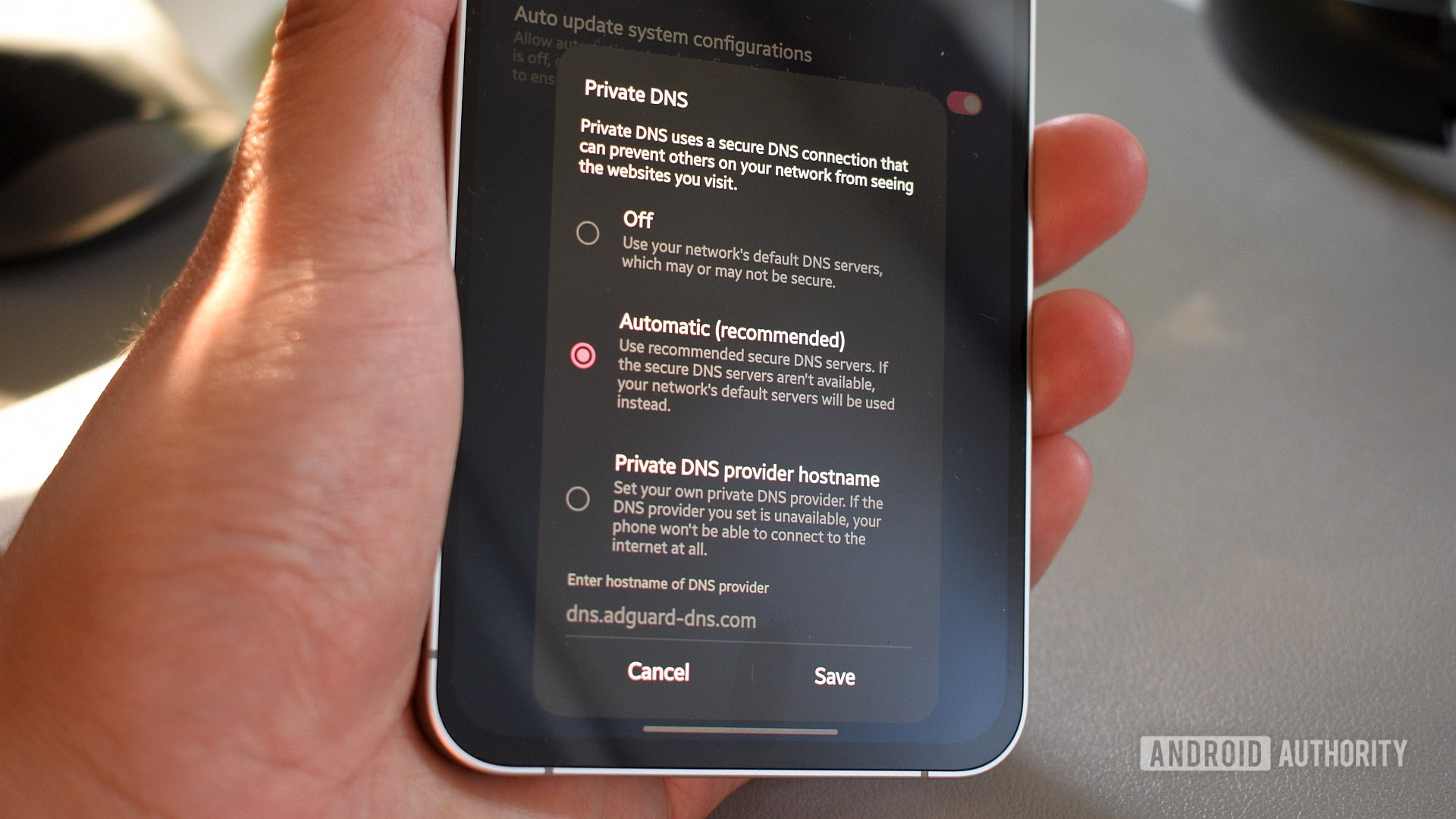 menu de configurações de DNS privado do Android 2 menu de configurações de DNS privado do Android 2