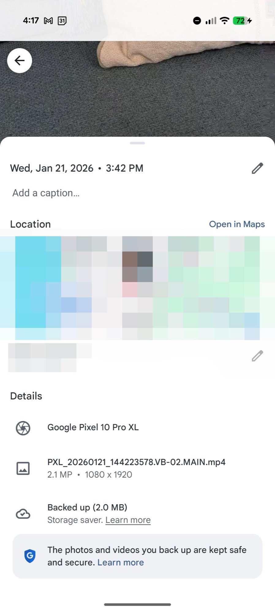 captura de tela pixel fotos aplicativo aumento de vídeo 1080p processado