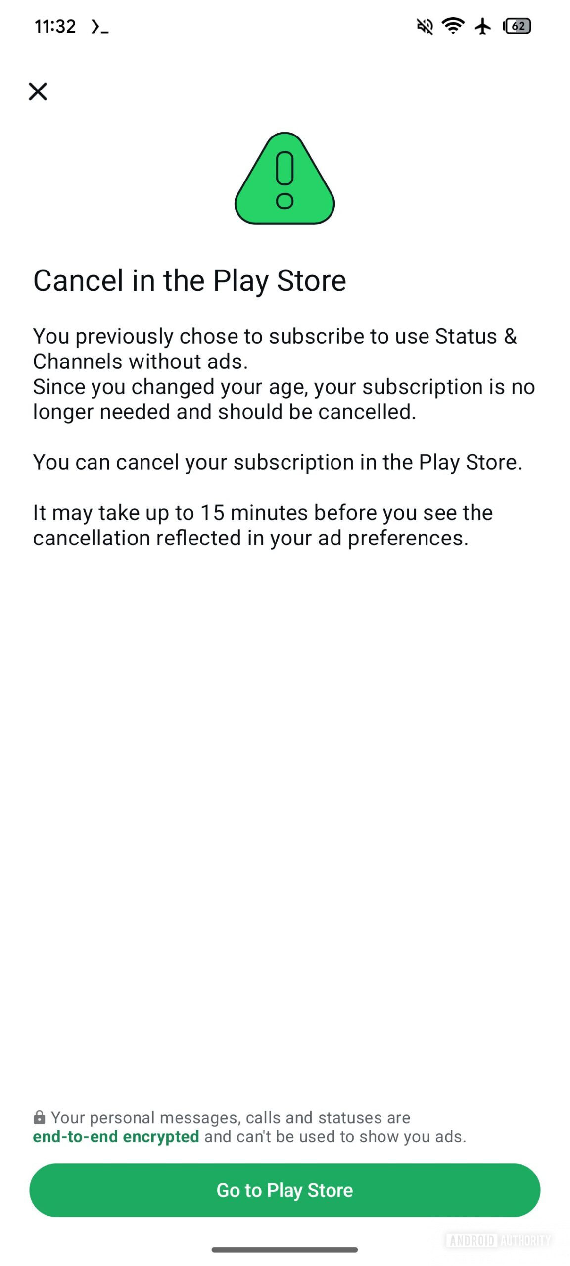 assinatura de anúncio no WhatsApp