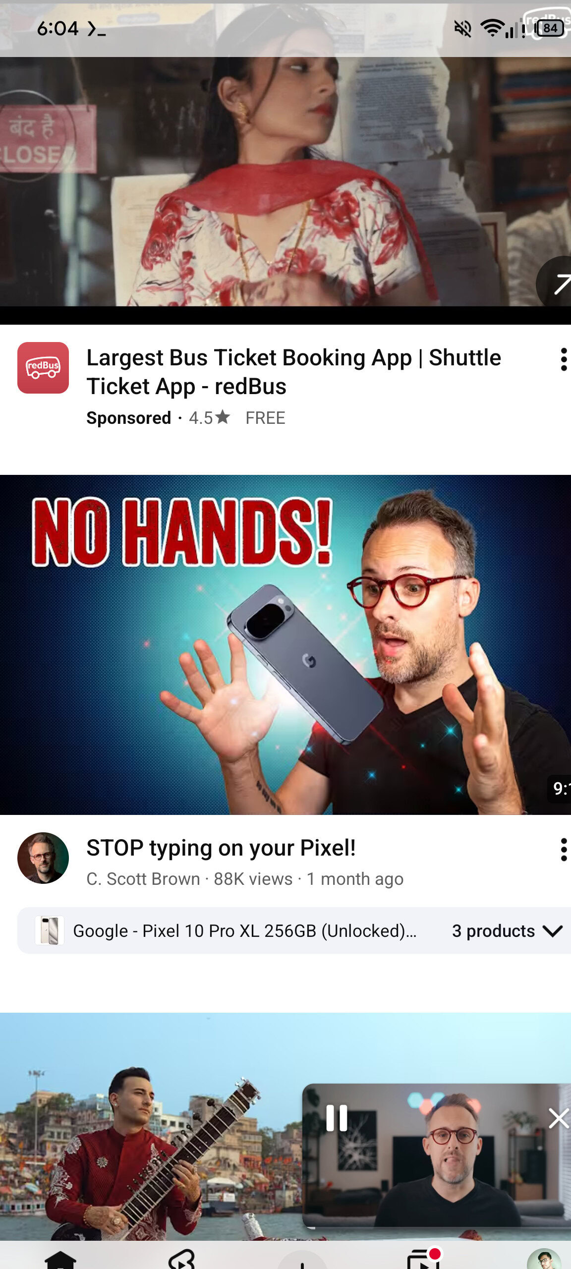 Player de vídeo flutuante do YouTube