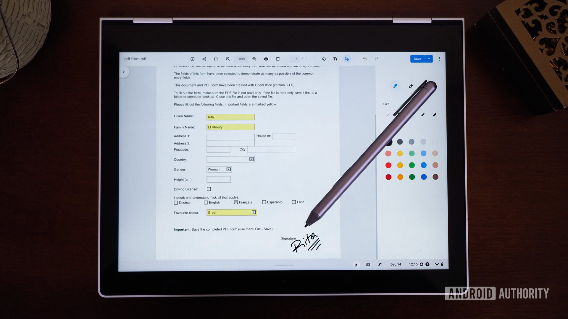 Editor de PDF do Chrome OS