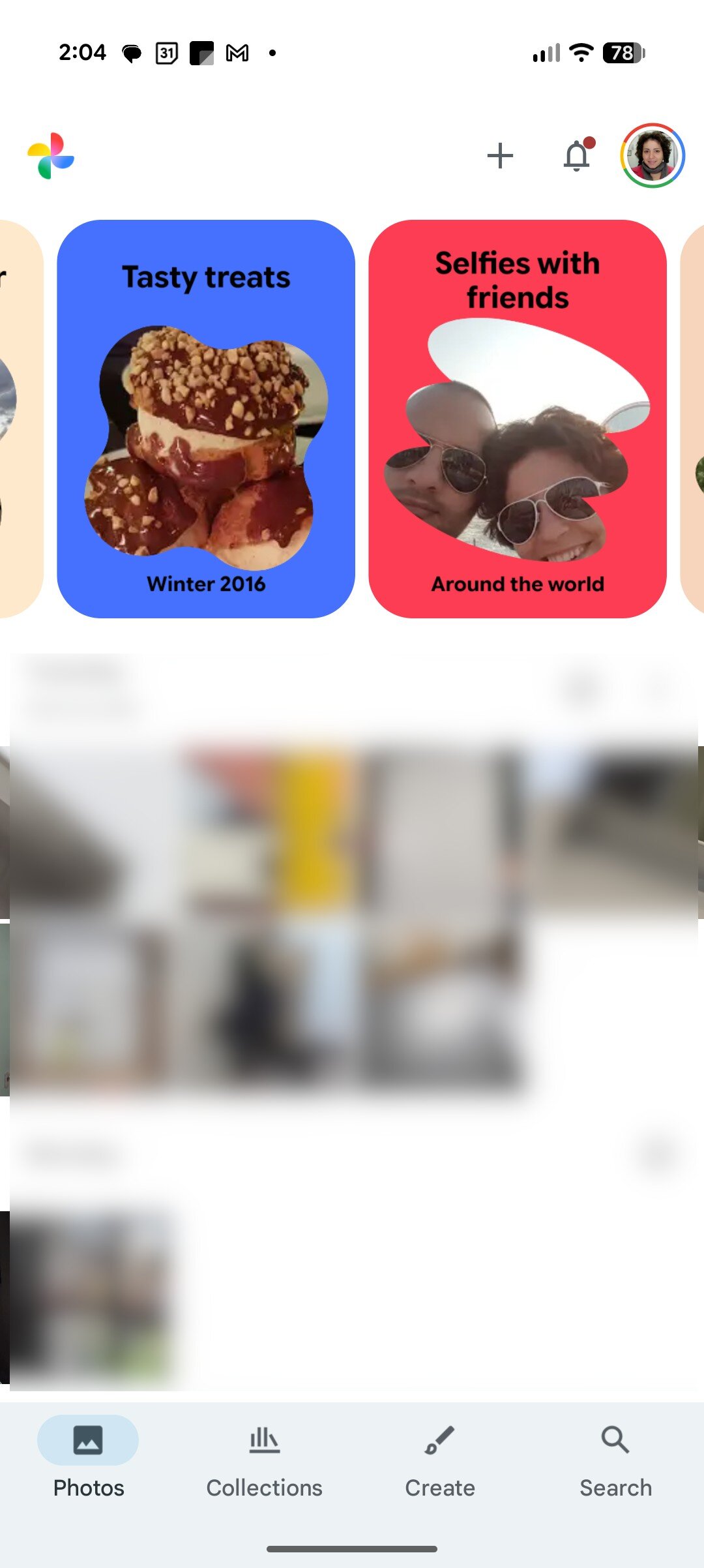 Carrossel de memórias coloridas do Google Fotos 3