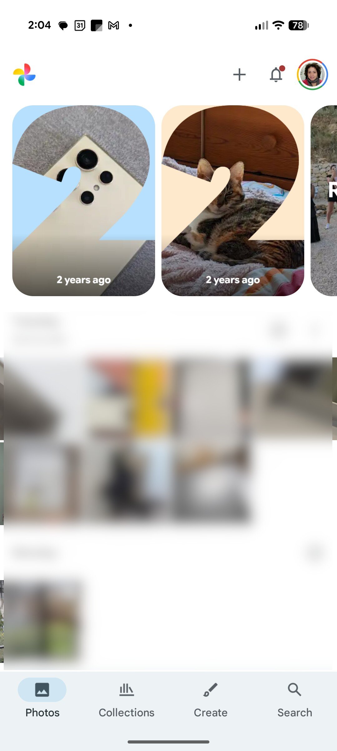 Carrossel de memórias coloridas do Google Fotos 1