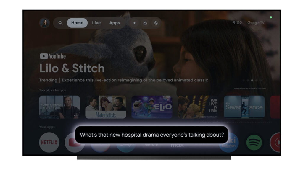 Gemini traz controle de voz para as configurações do Google TV, junto com outros novos recursos