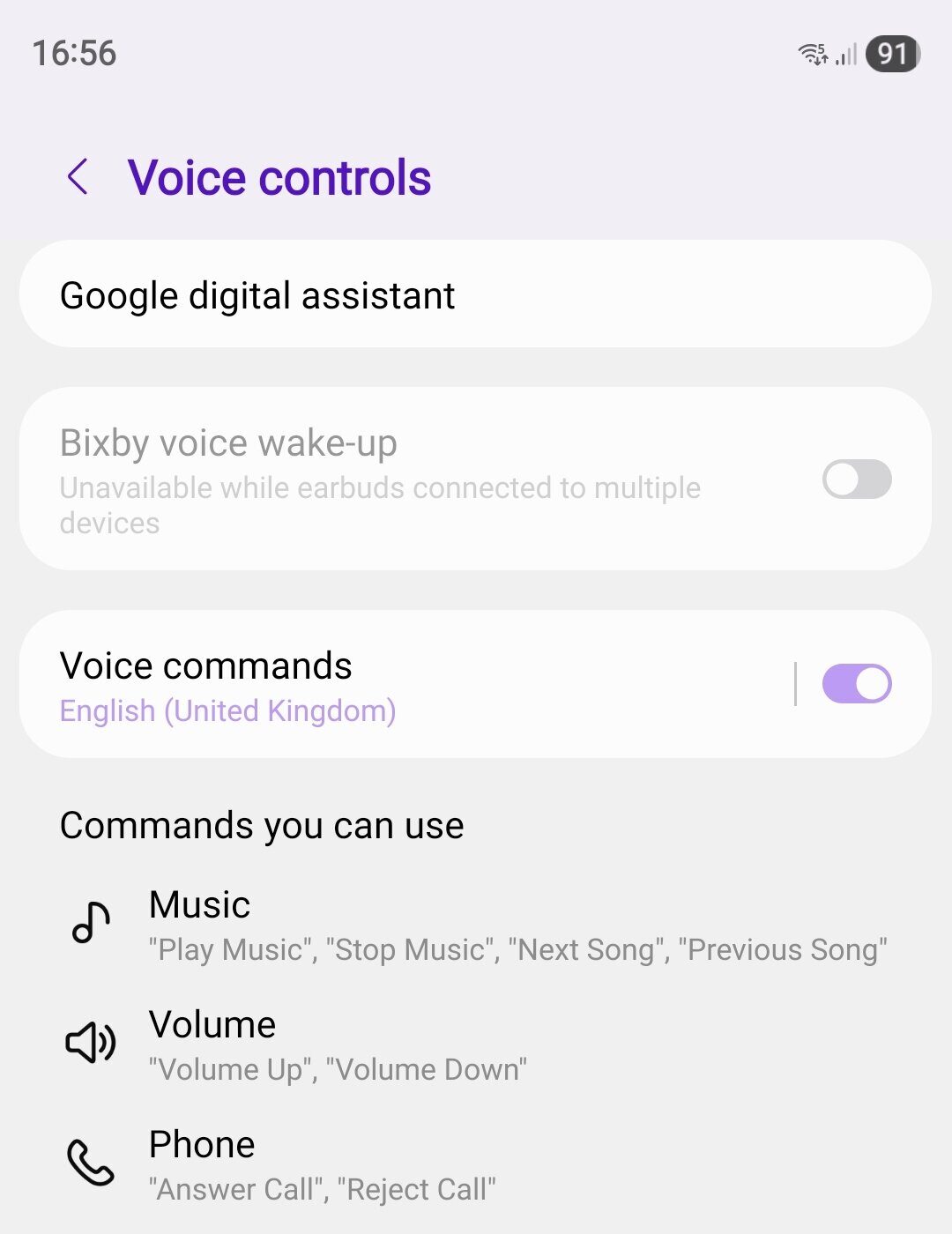 Controle de voz do Galaxy Buds 3 Controle de voz do Galaxy Buds 3