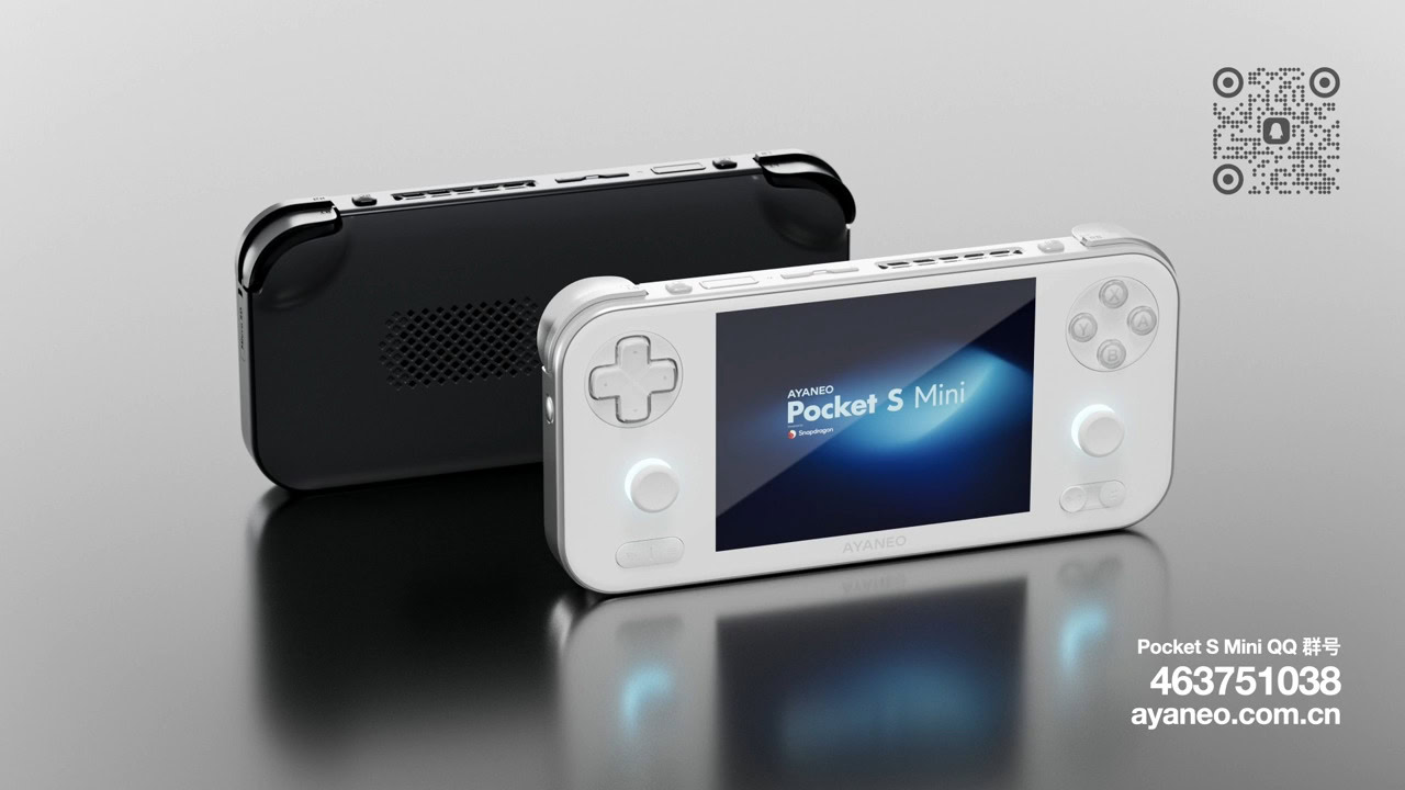 AYANEO Pocket S preto e branco AYANEO Pocket S preto e branco