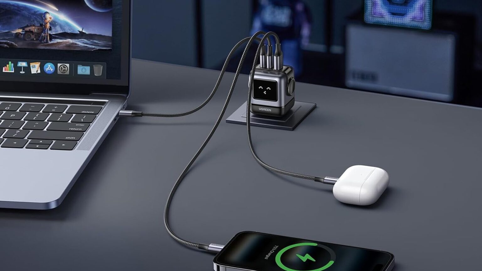 O carregador de parede UGREEN Uno 65W GaN custa apenas US $ 34 no momento