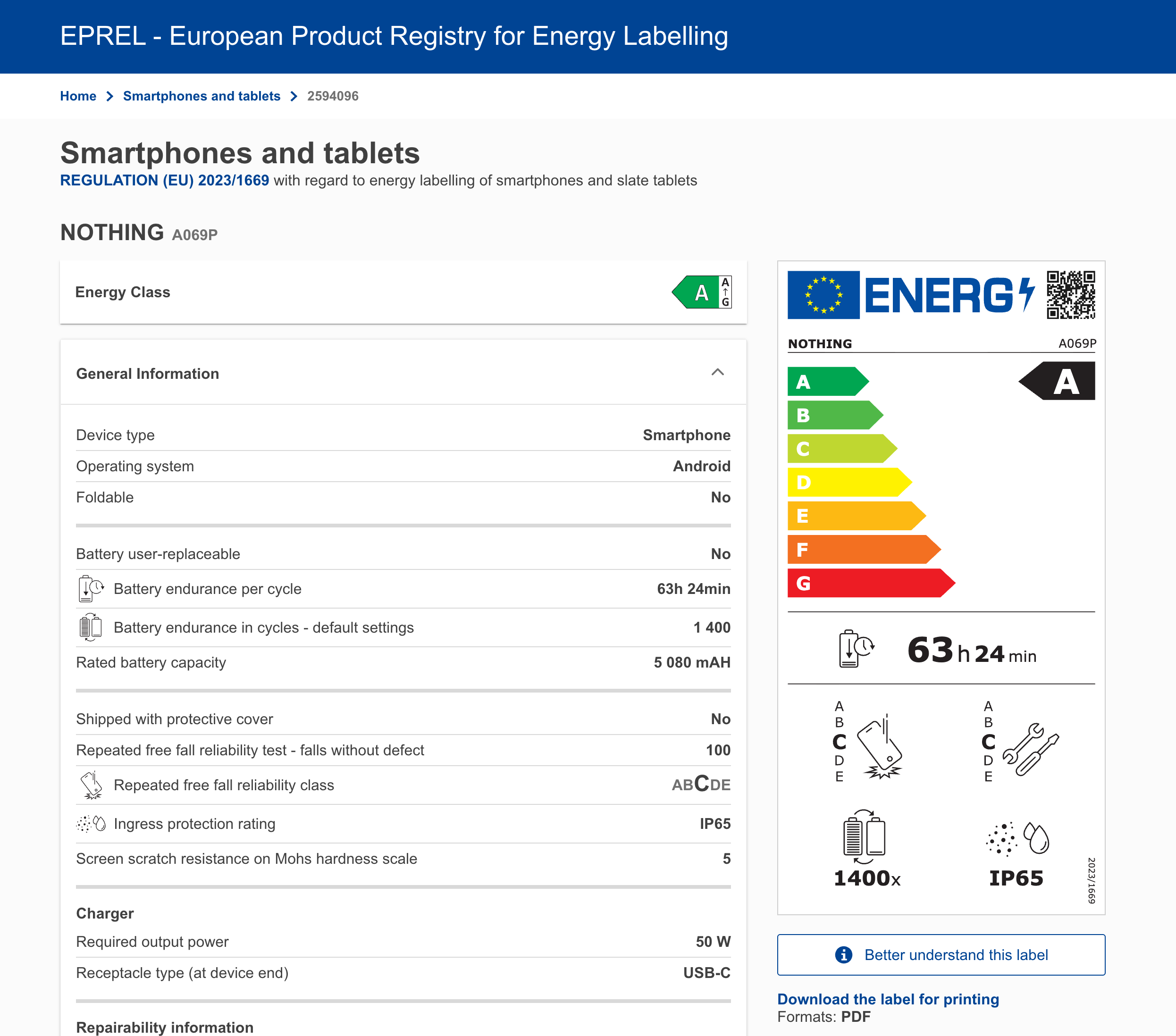 Notihng telefone 4a pro vazamento de carregamento da bateria