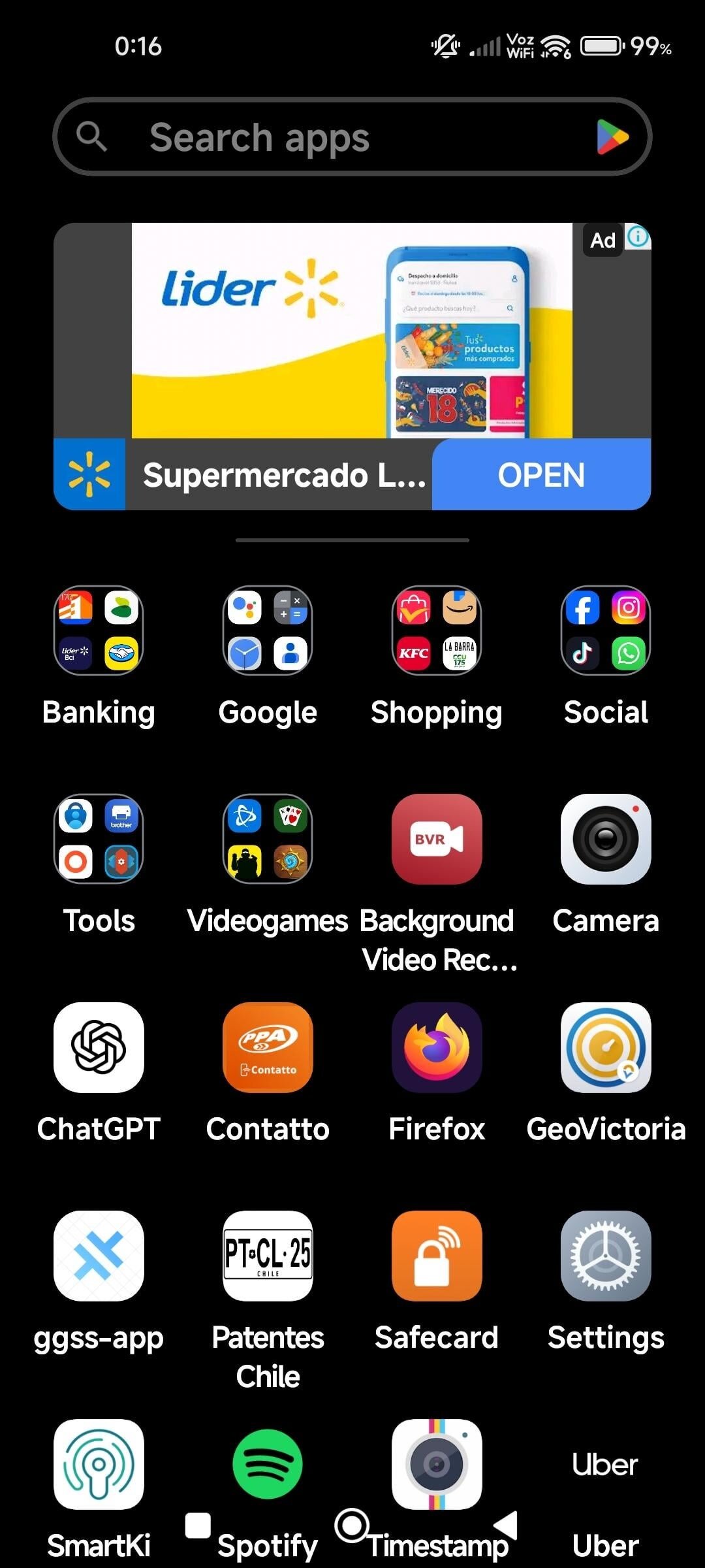 Anúncios da gaveta do aplicativo Nova Launcher