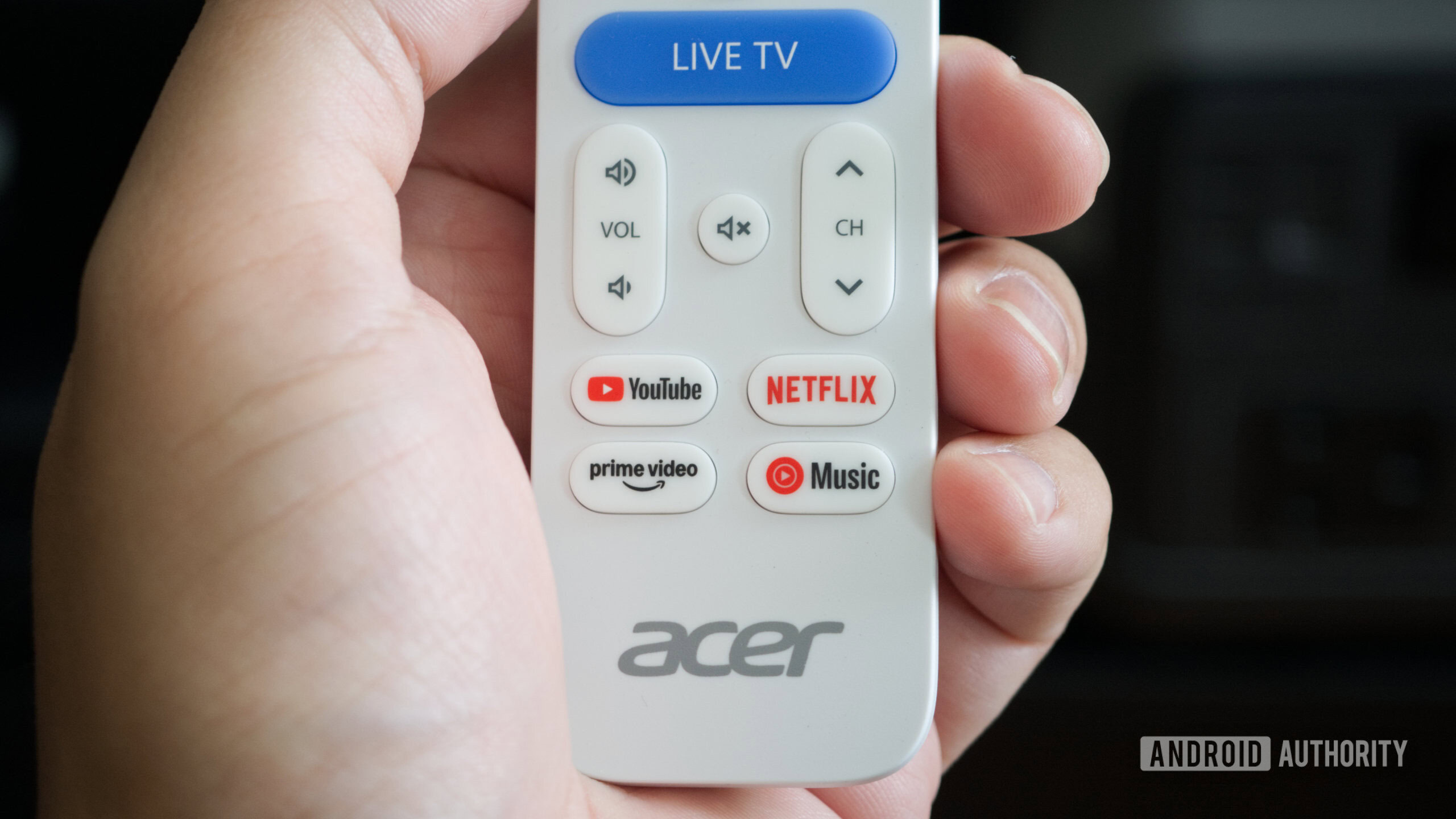 Controle remoto da caixa de TV Acer 4K