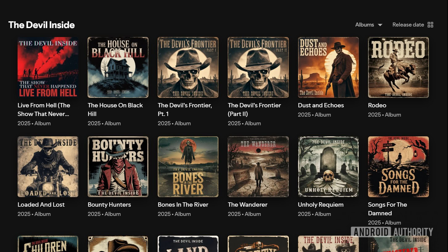 o diabo dentro da discografia no spotify