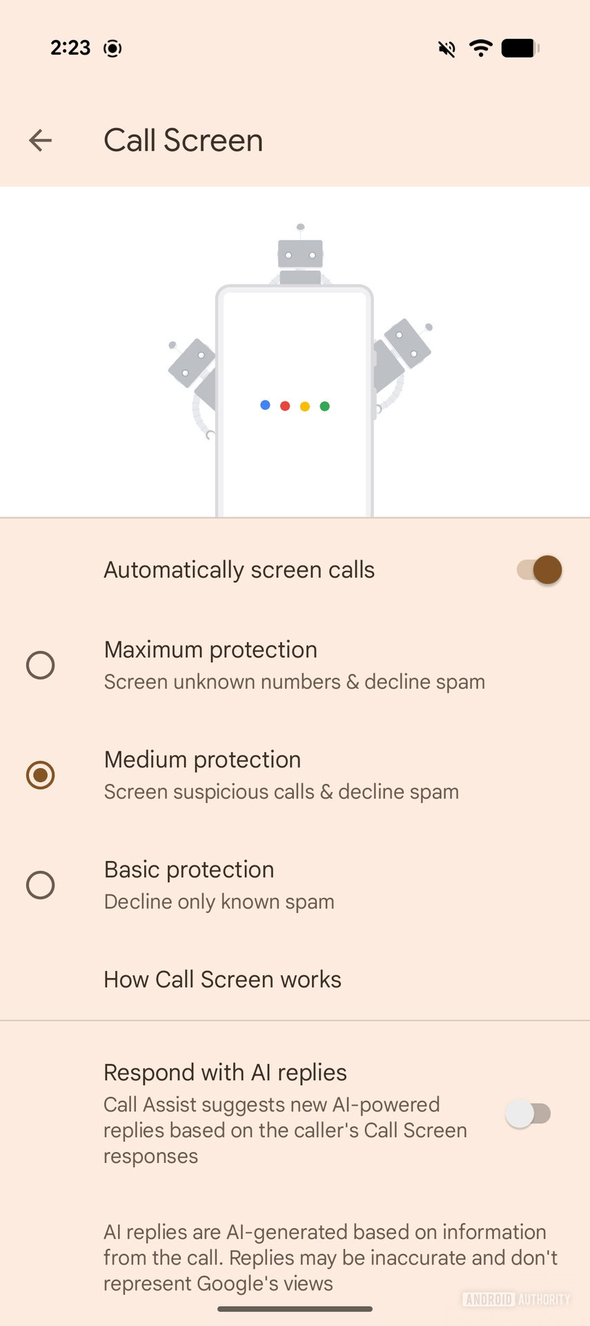 IU atual do aplicativo Google Phone (2)