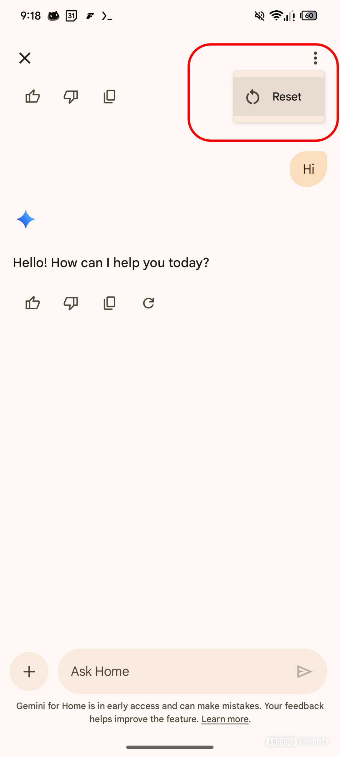 Página inicial do Google, perguntar para redefinir a página inicial