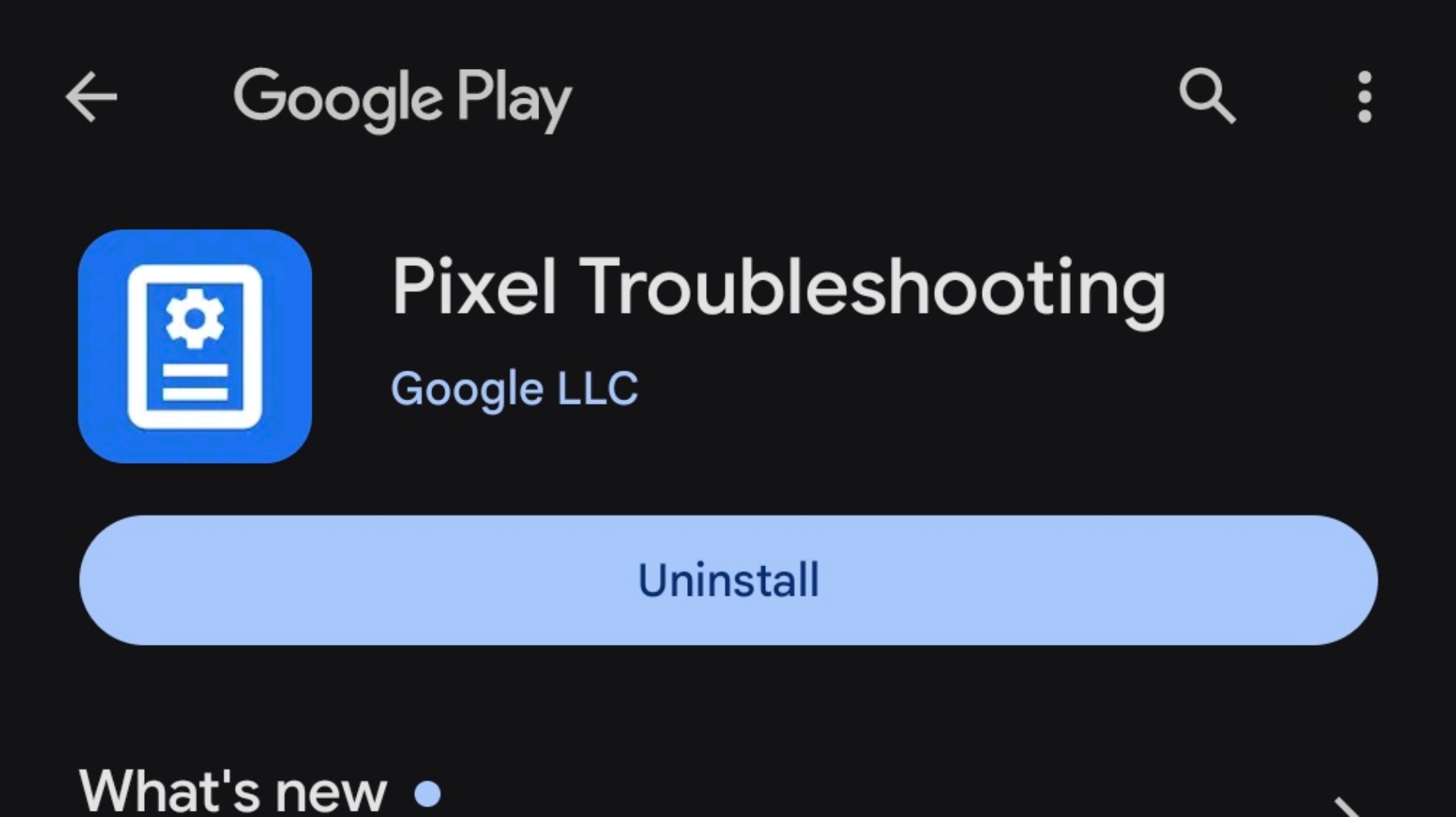Aplicativo de solução de problemas de pixel