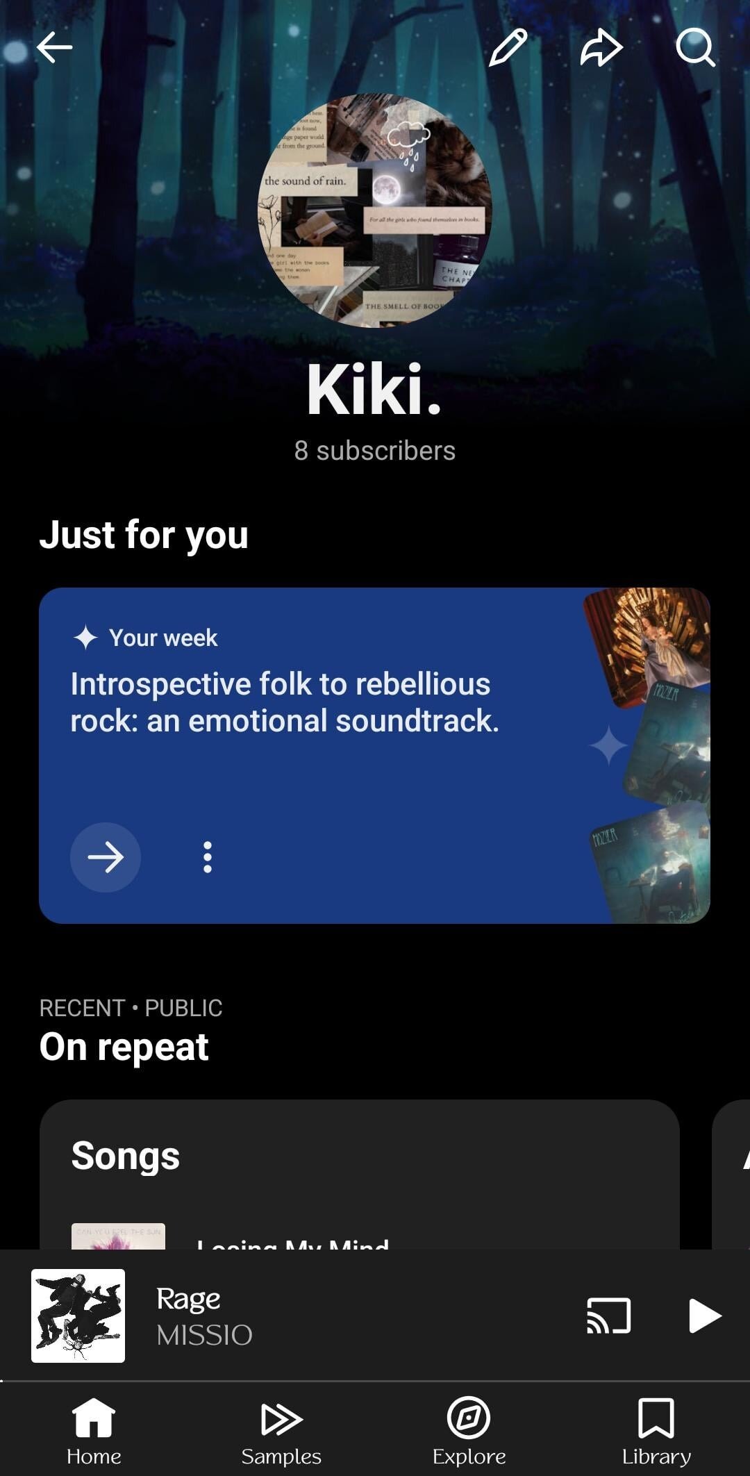 YouTube Music Sua semana 1