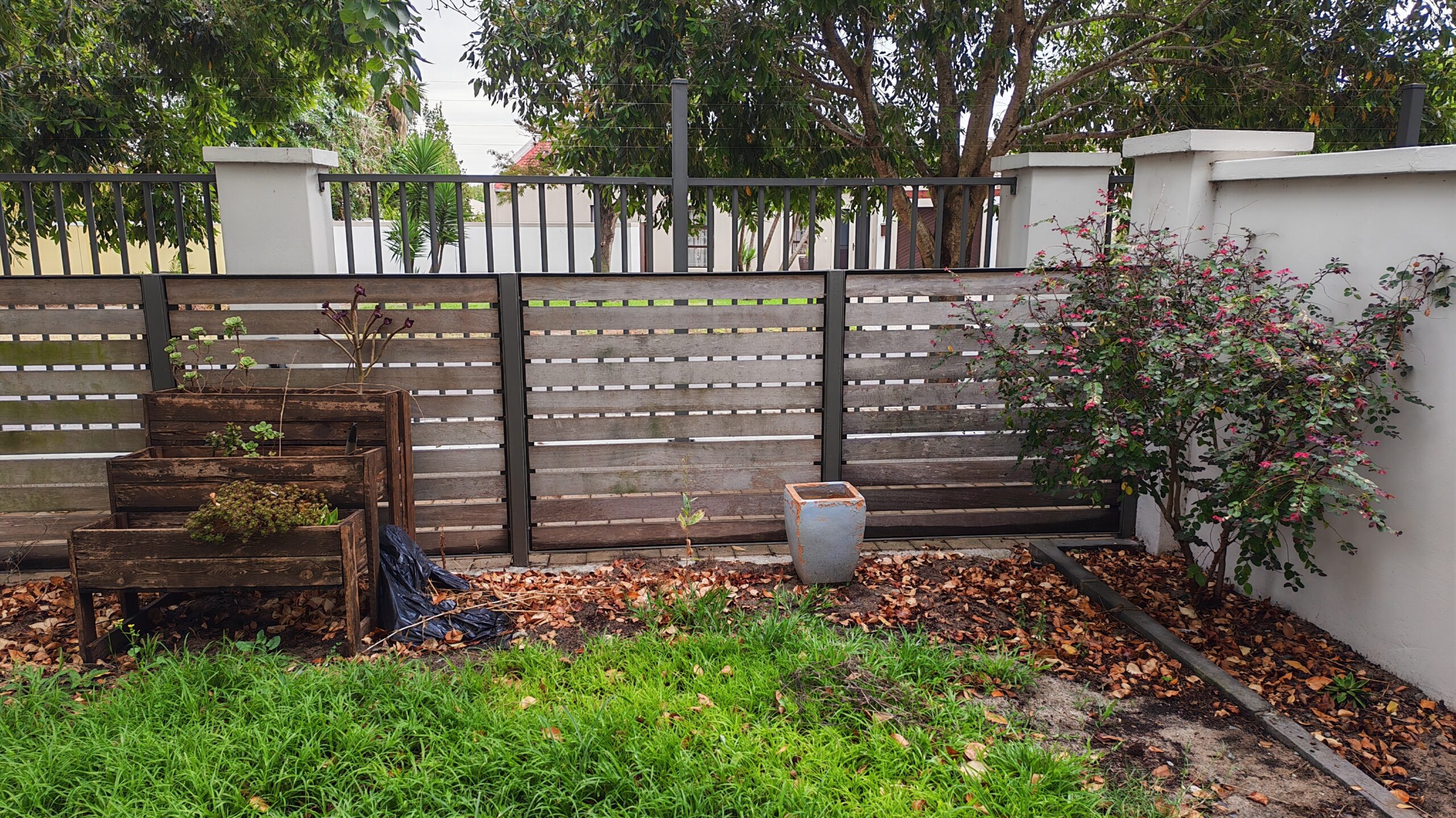 imagem de um jardim bagunçado