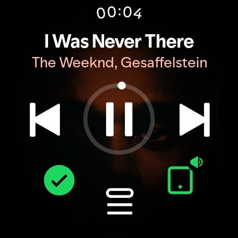 Spotify no Wear OS Nova tela em reprodução (1)