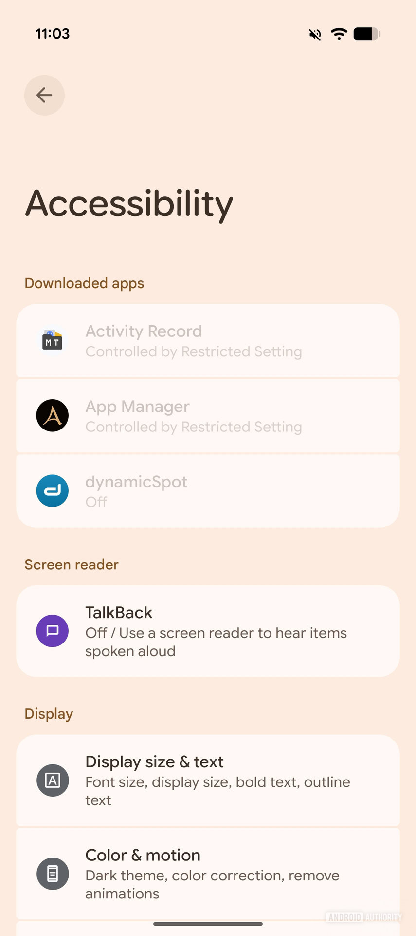 Alterações no modo de proteção avançada do Android Canary 2602 sem ferramentas de acessibilidade (3)