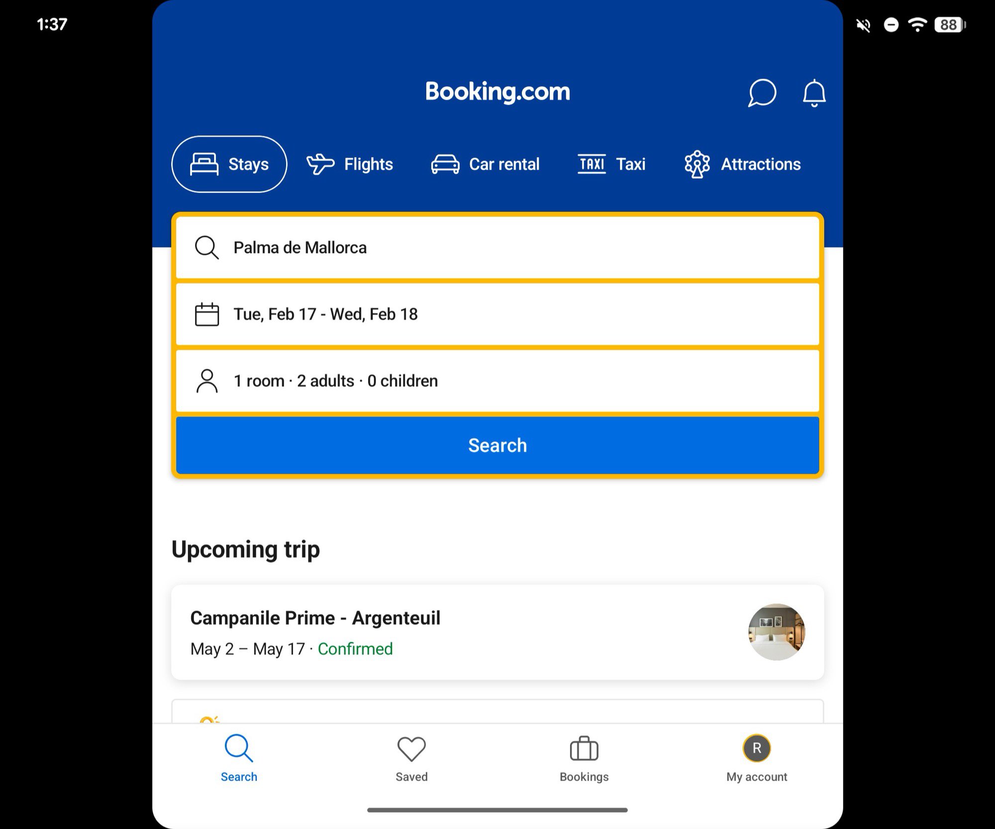 Proporção padrão do aplicativo de reserva de captura de tela do Google Pixel Fold