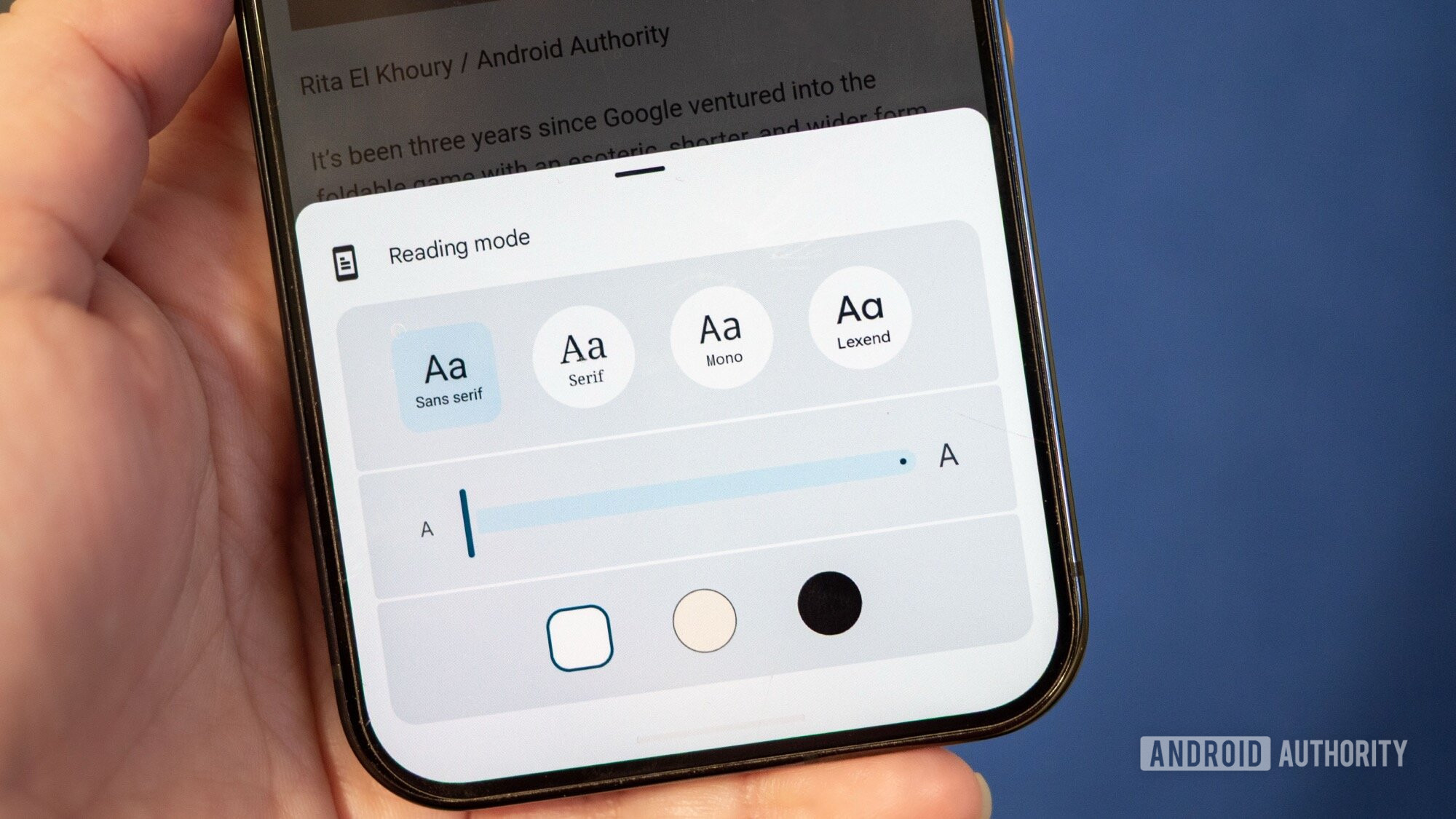modo leitor cromado nas opções de estilo do telefone modo leitor cromado nas opções de estilo do telefone