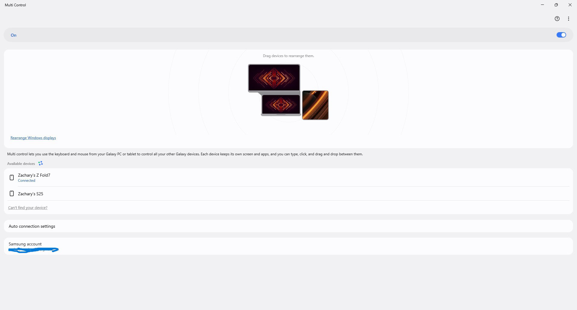 Controle múltiplo do livro Galaxy