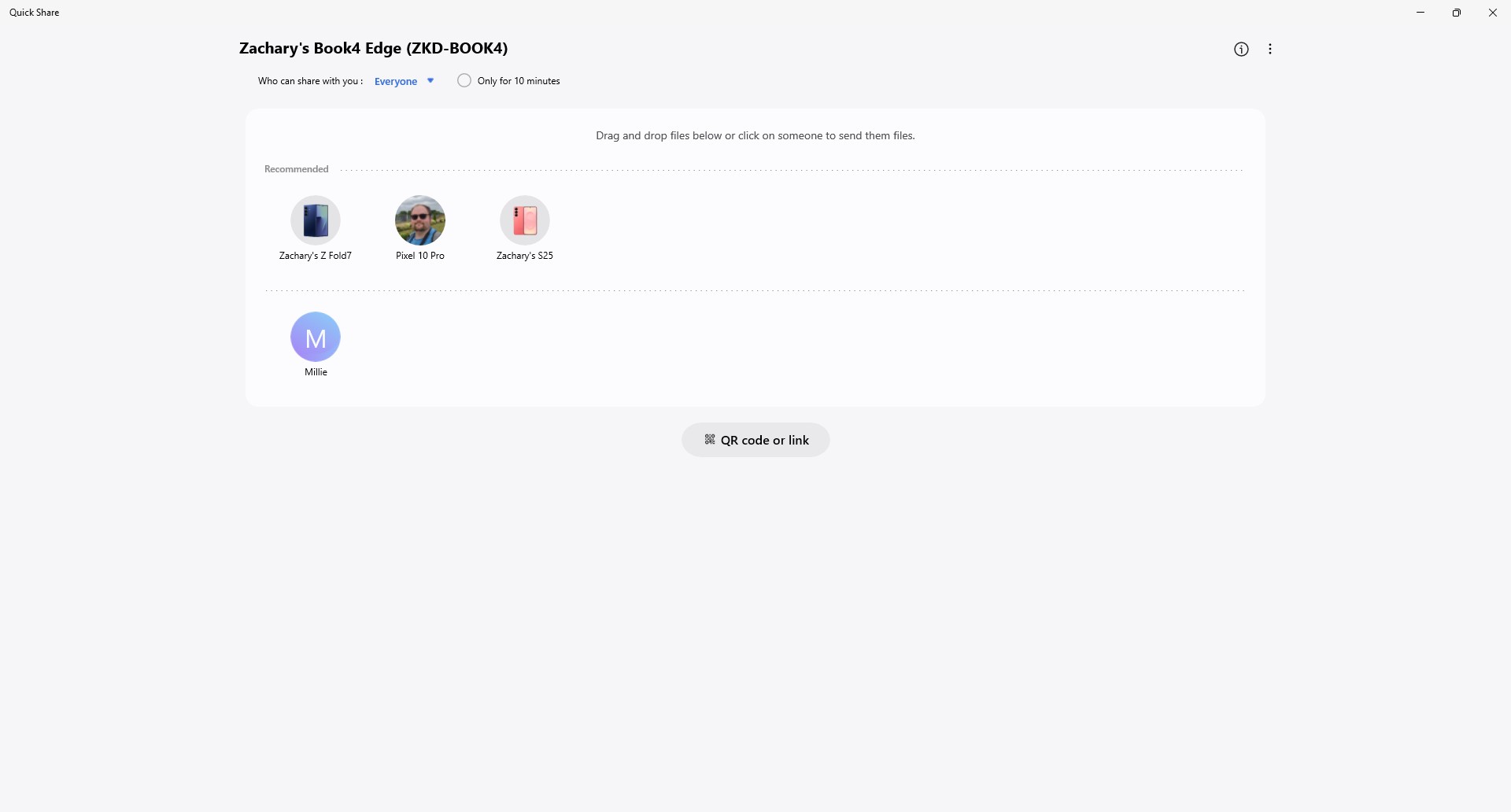 Compartilhamento rápido do livro Galaxy