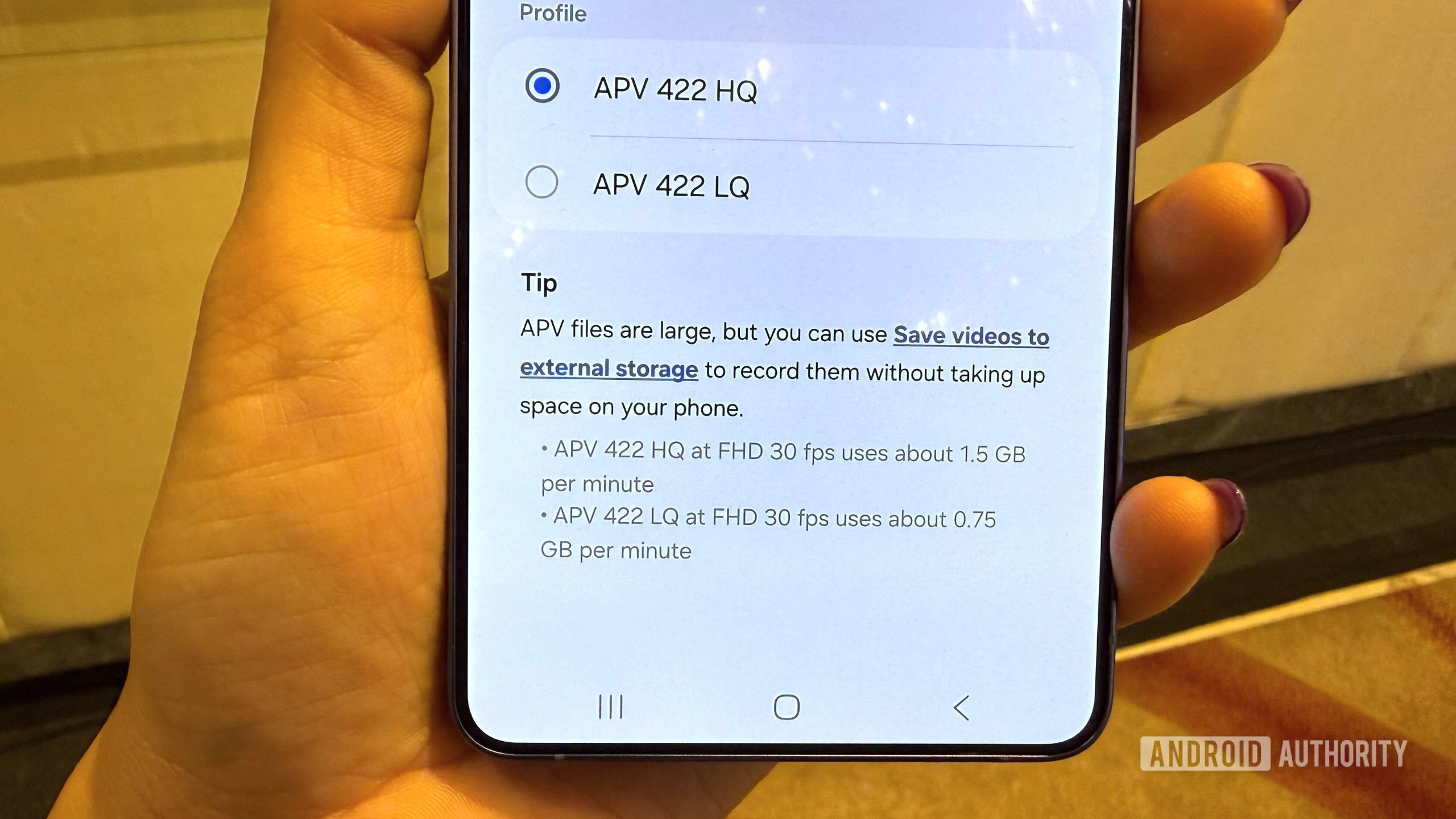 Tela APV 1 do Samsung Galaxy S26 Ultra