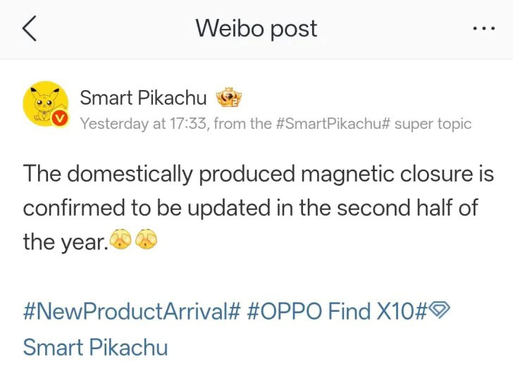 Ímãs OPPO Find X10