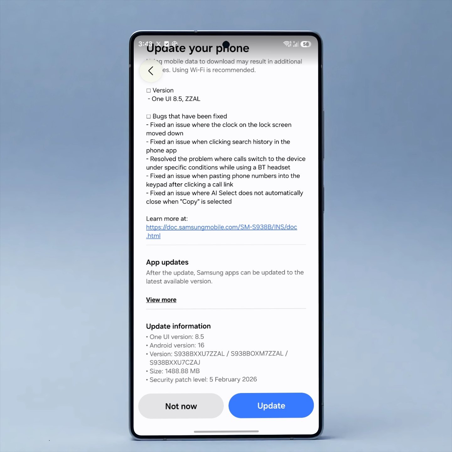 Galaxy S25 Ultra com One UI 8.5 beta 4