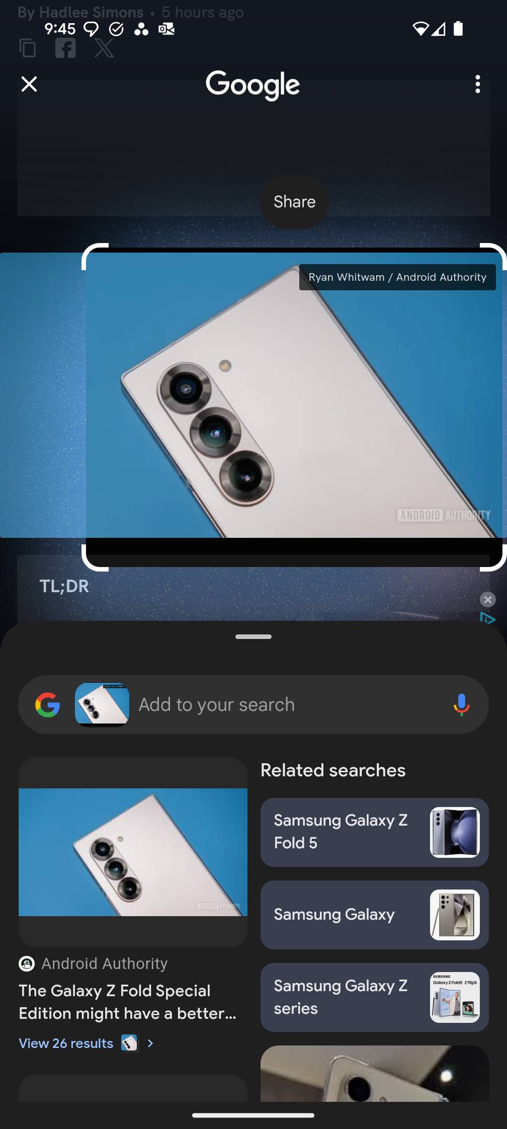 Círculo para pesquisar botão de compartilhamento