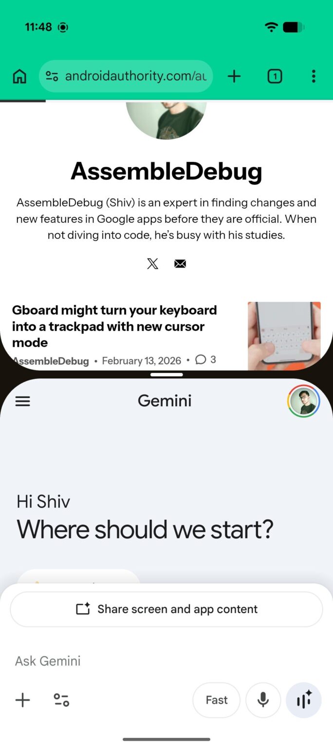 O novo truque de tela dividida do Gemini torna a multitarefa muito mais fácil