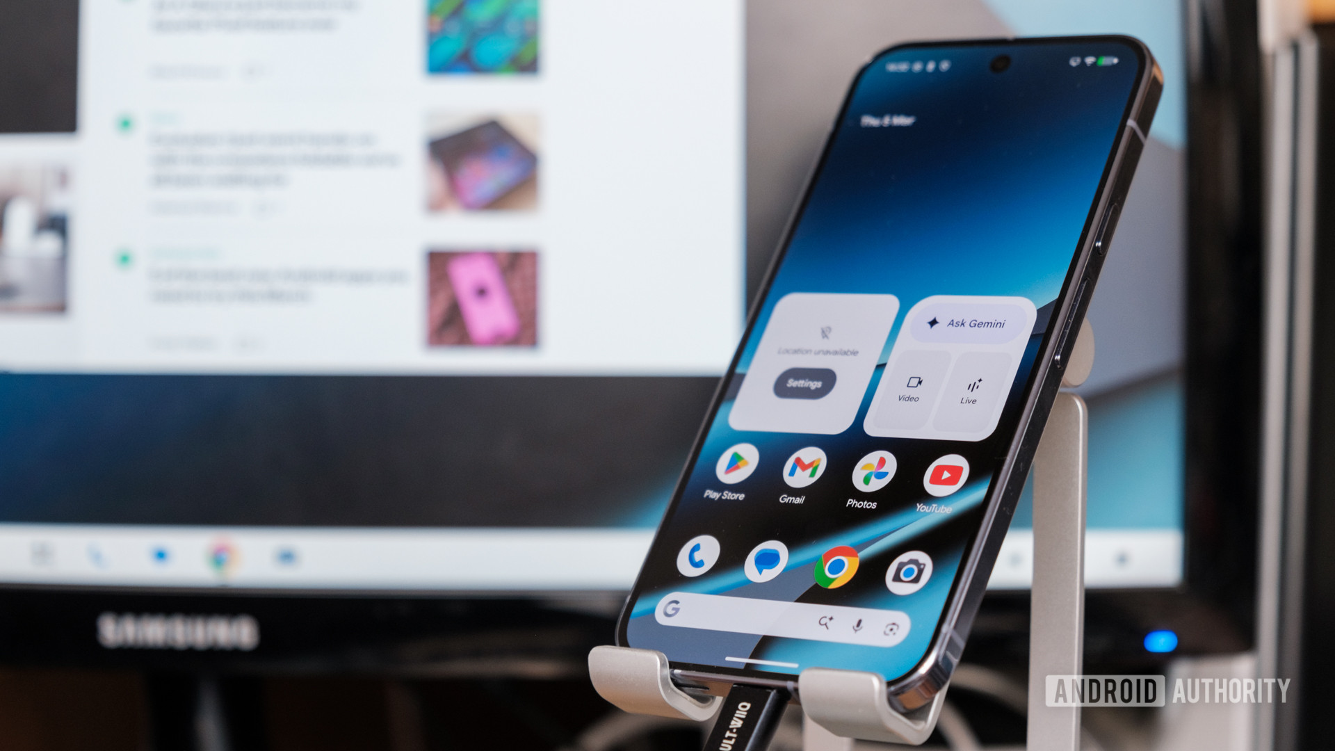 Imagem principal do modo desktop Android