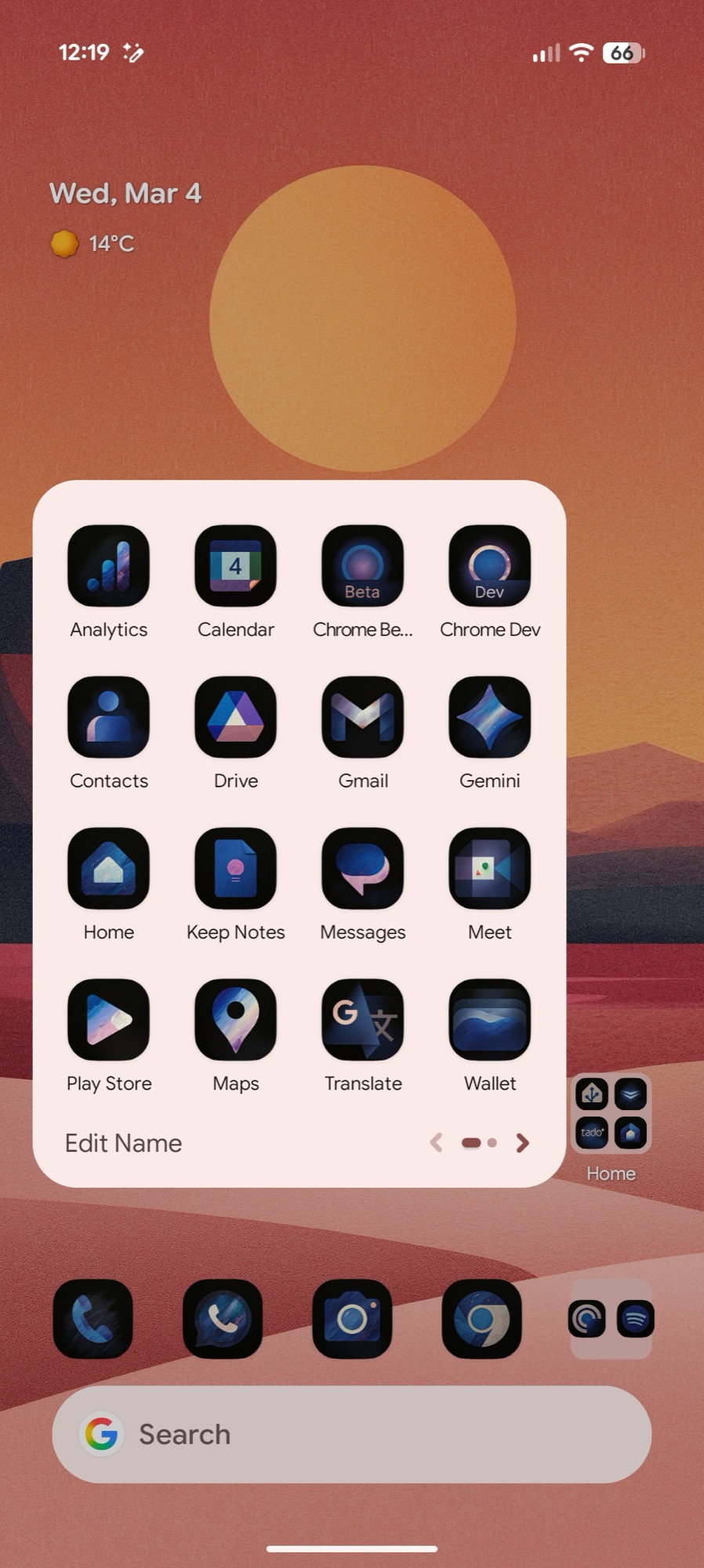 captura de tela android 16 qpr3 ícones de estilo de papel de parede criar cavalete jeans 3