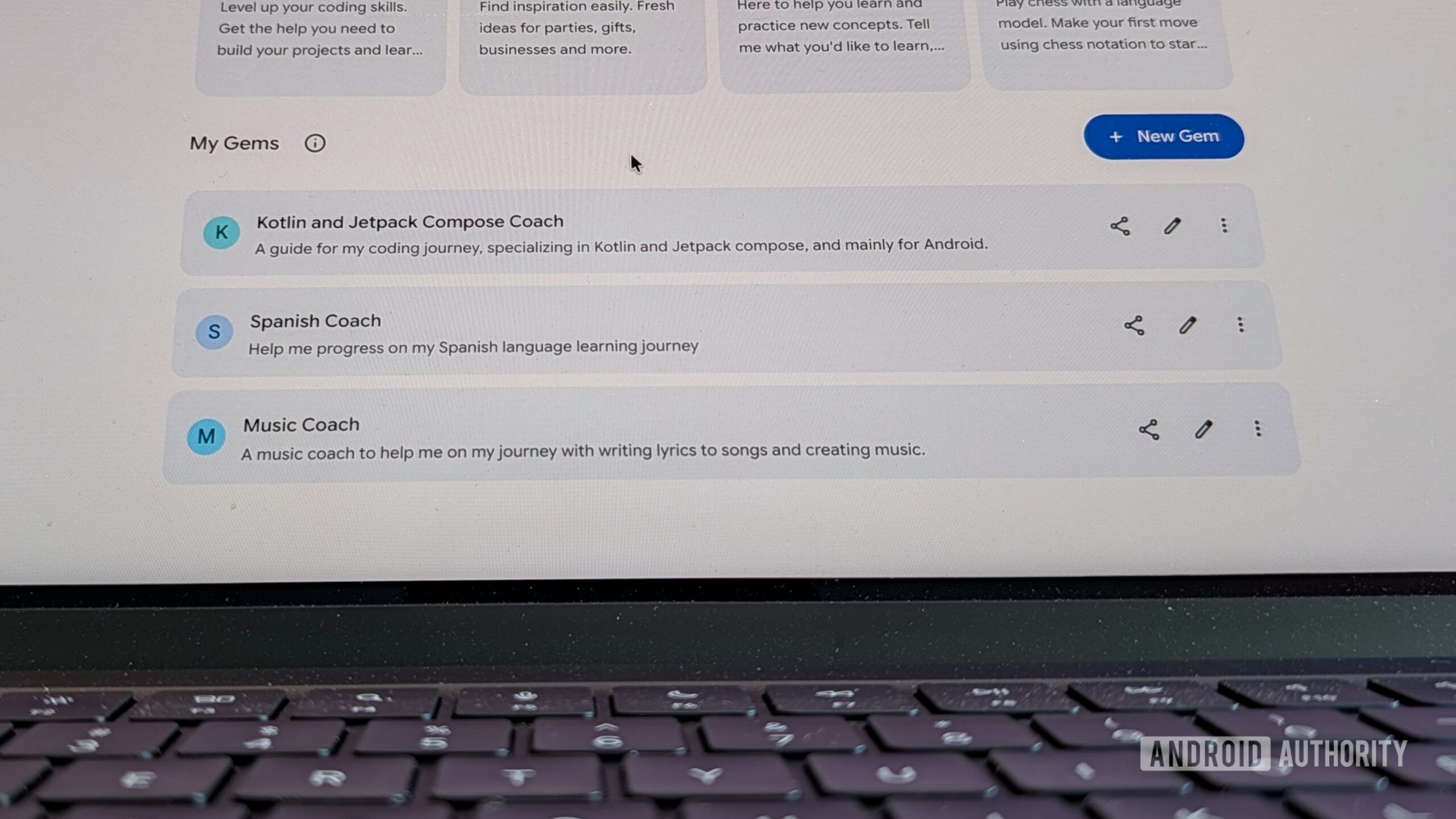 IU da web Gemini Gem